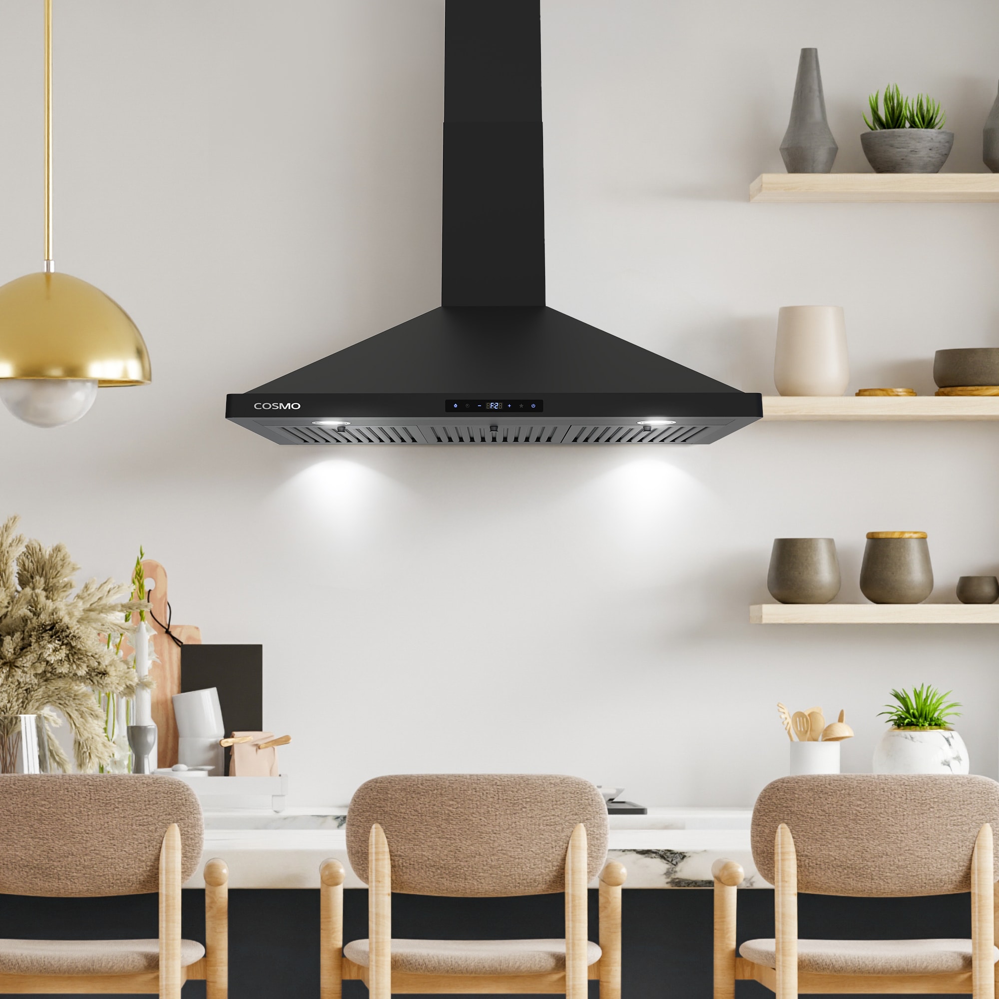 Cosmo COS-63190S-BK Wall-Mounted-Range-Hoods - View #2