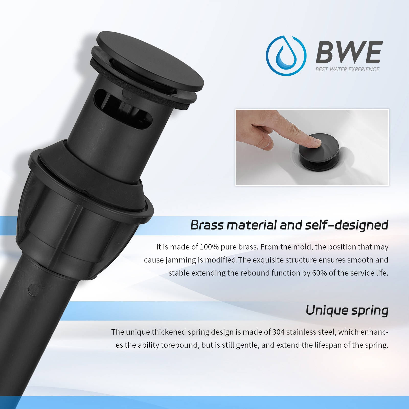 BWE A-9PP-1-B Popup-Drains-Accessories - View #2