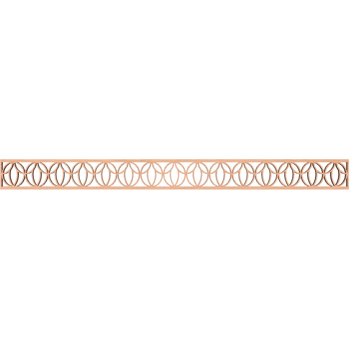 Ekena Millwork MLDB04X46SHOAL Shoshoni Fretwork Flat Trim 4-in x 3.87-ft Alder Brown Unfinished 2155779 Pierced Wall Panel Moulding