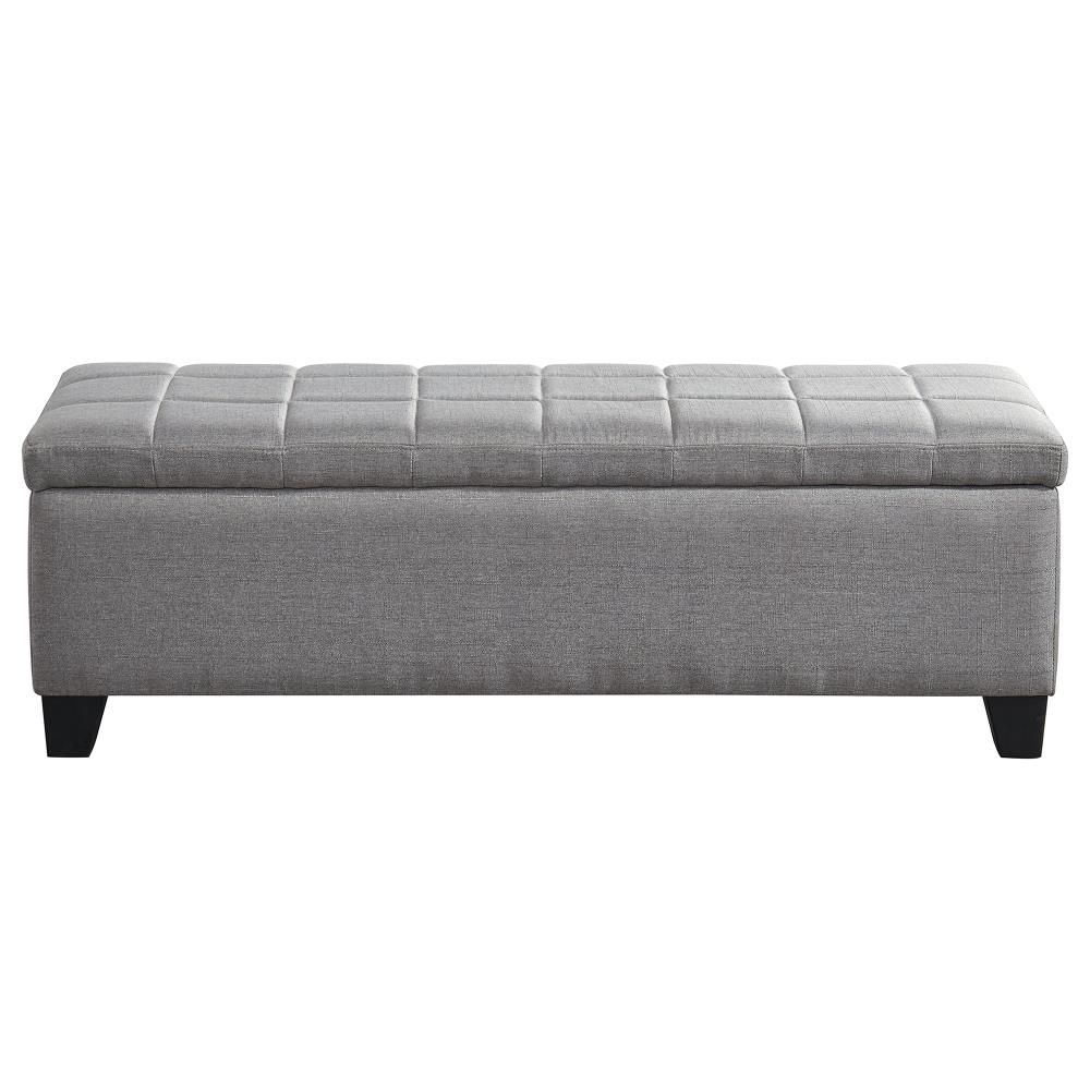 Worldwide Homefurnishings 402-262GRY Indoor-Ottomans - View #2
