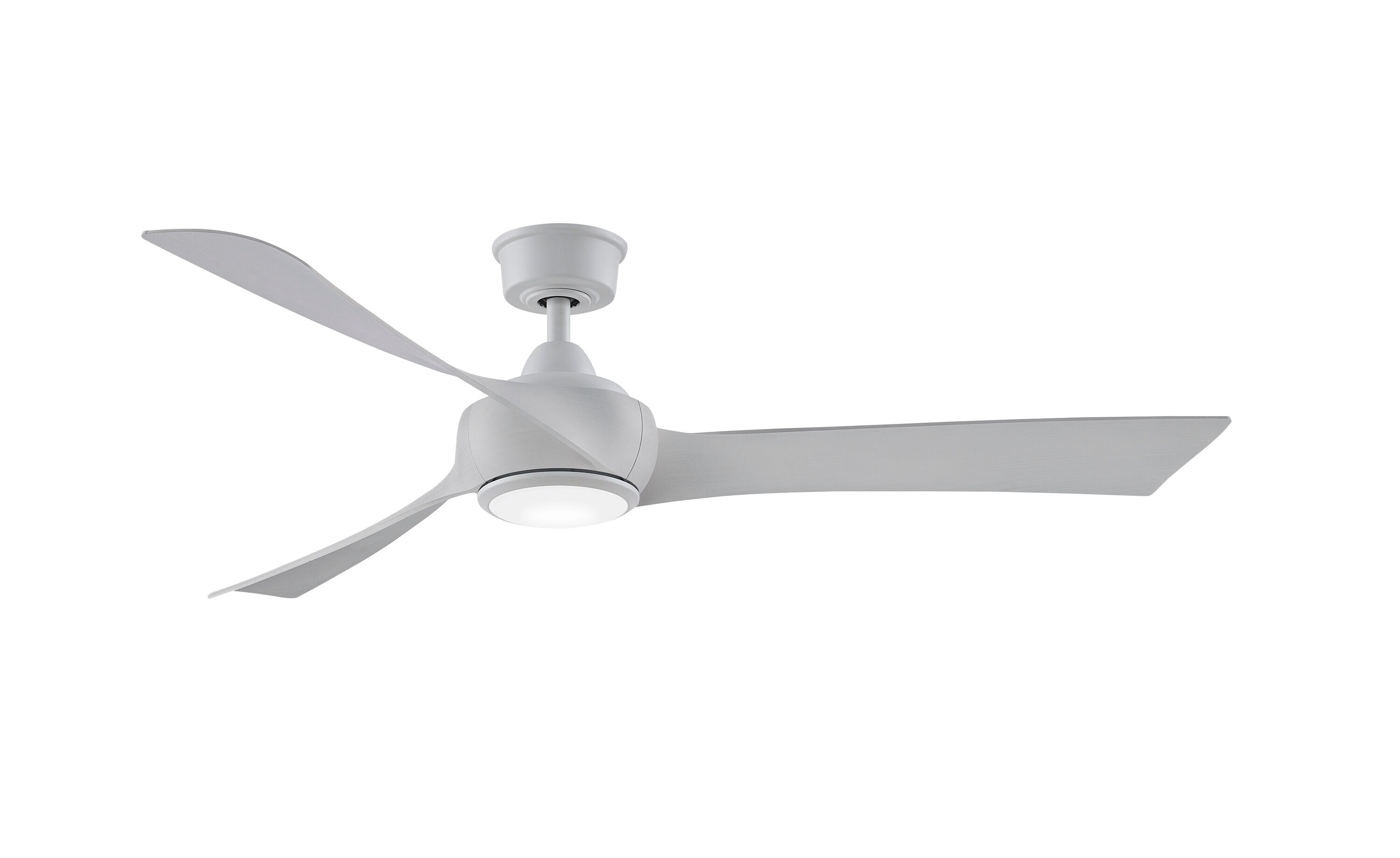 Fanimation FPD8530MW-60WW-LK Wrap Custom 60-in Matte White Color-changing Integrated LED Indoor/Outdoor Smart Ceiling Fan with Light and Remote (3-Blade)