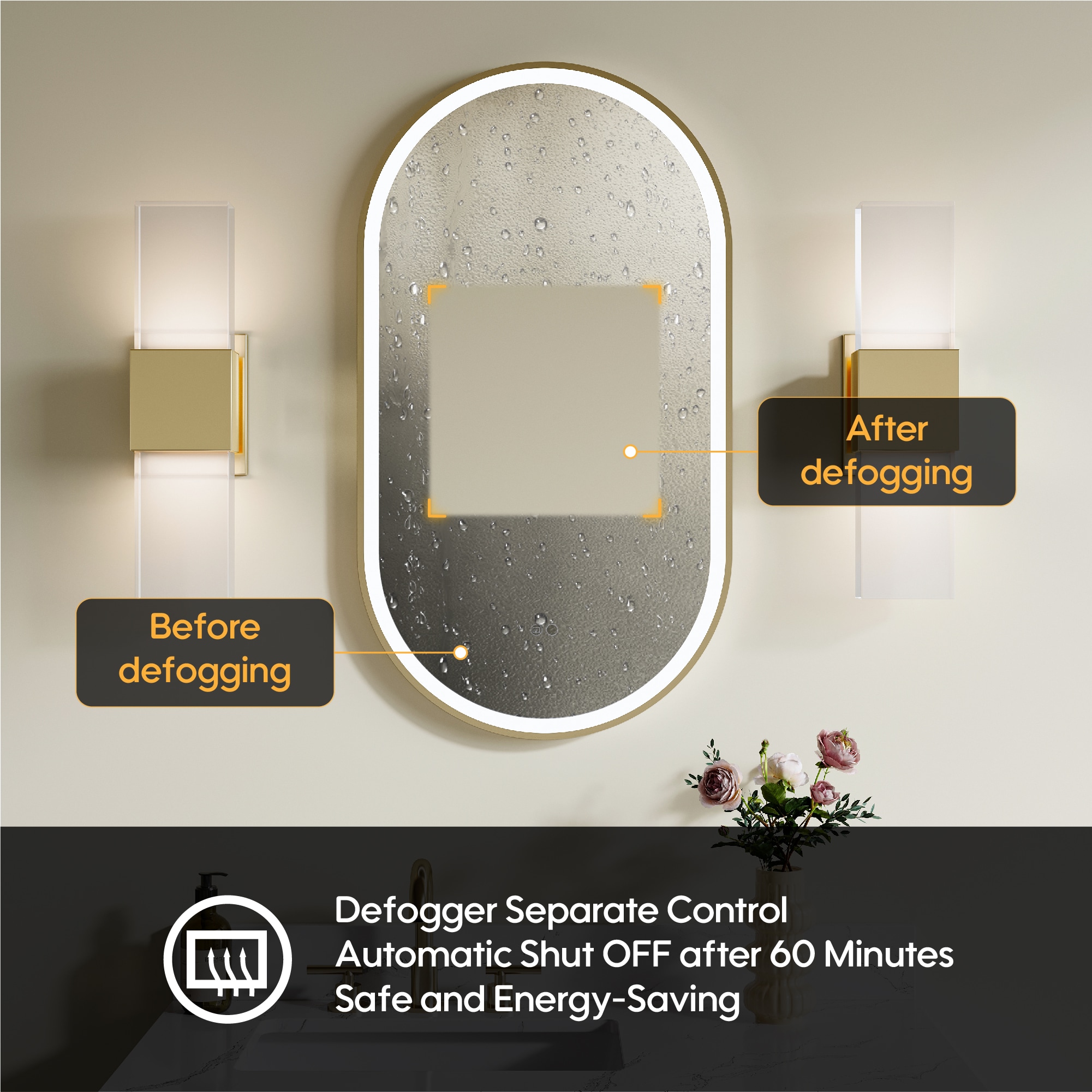 CALVON RC9-OR2036BG Framed-Bath-Mirrors - View #6