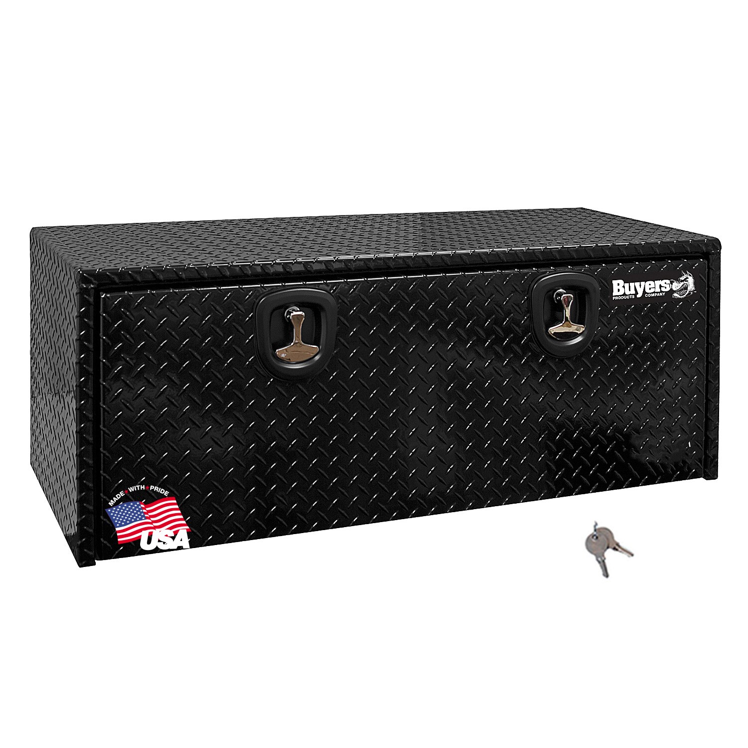 Buyers Products 1725140 48-in x 24-in x 24-in Black Diamond Tread Aluminum Underbody Truck Tool Box