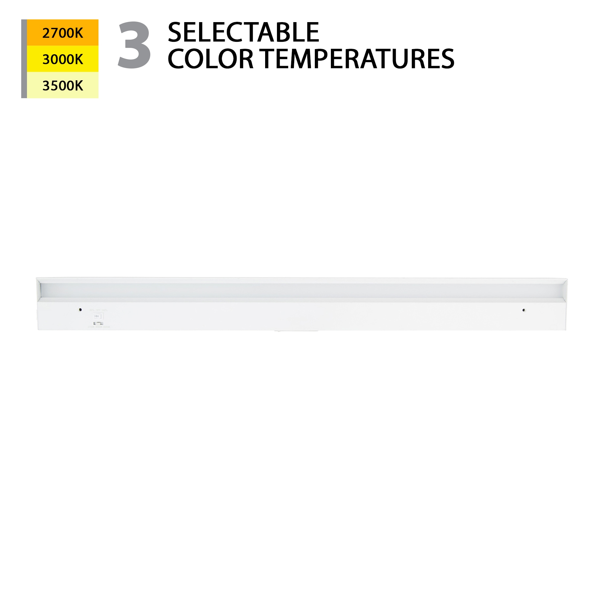 WAC Lighting BA-AC30-CS-WT Light Bar 3.23-in Plug-in LED Under Cabinet Light Bar