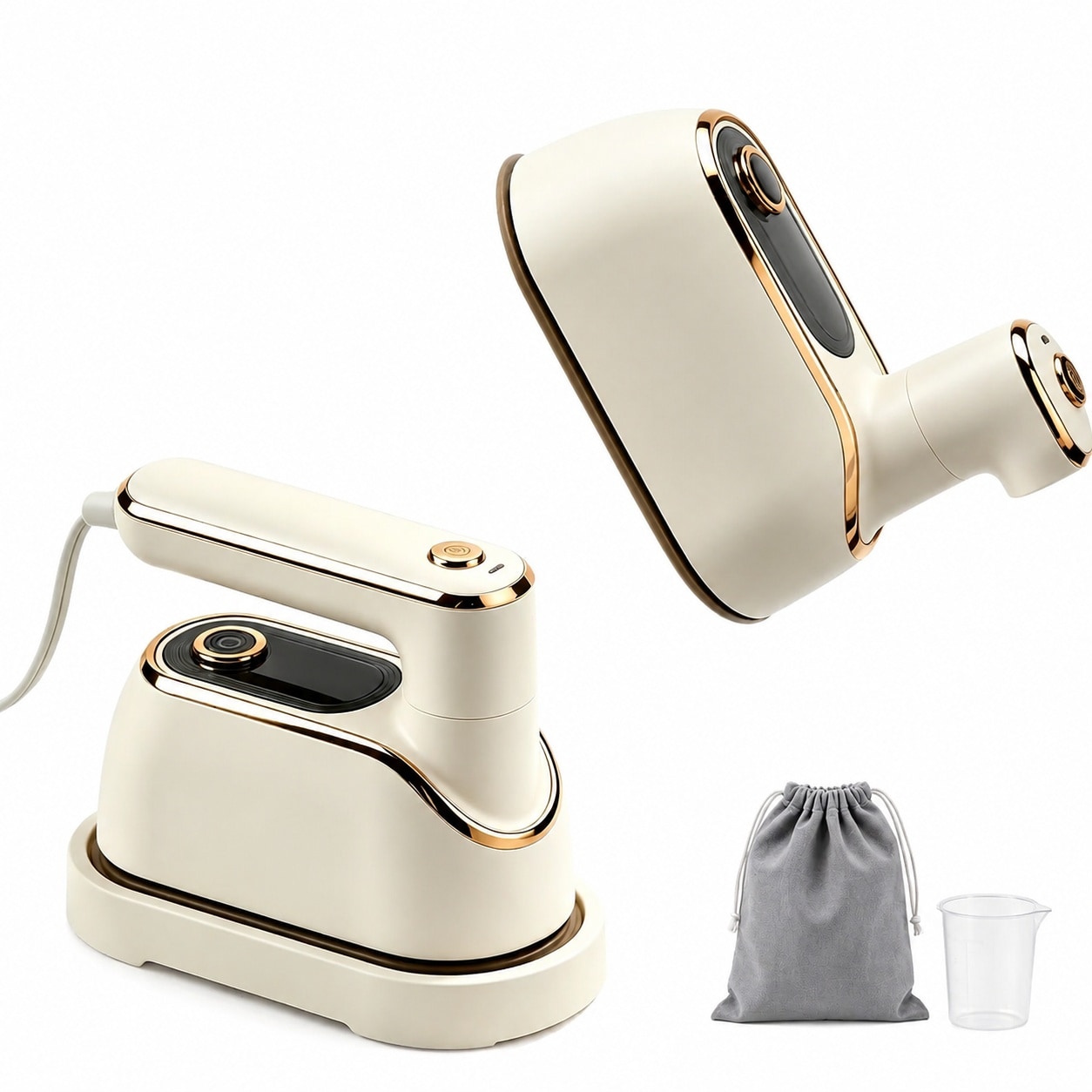 Aoibox  Portable 1200W Travel Steamer and Rotary Garment Iron with 150ml Water Tank and Foldable Handle