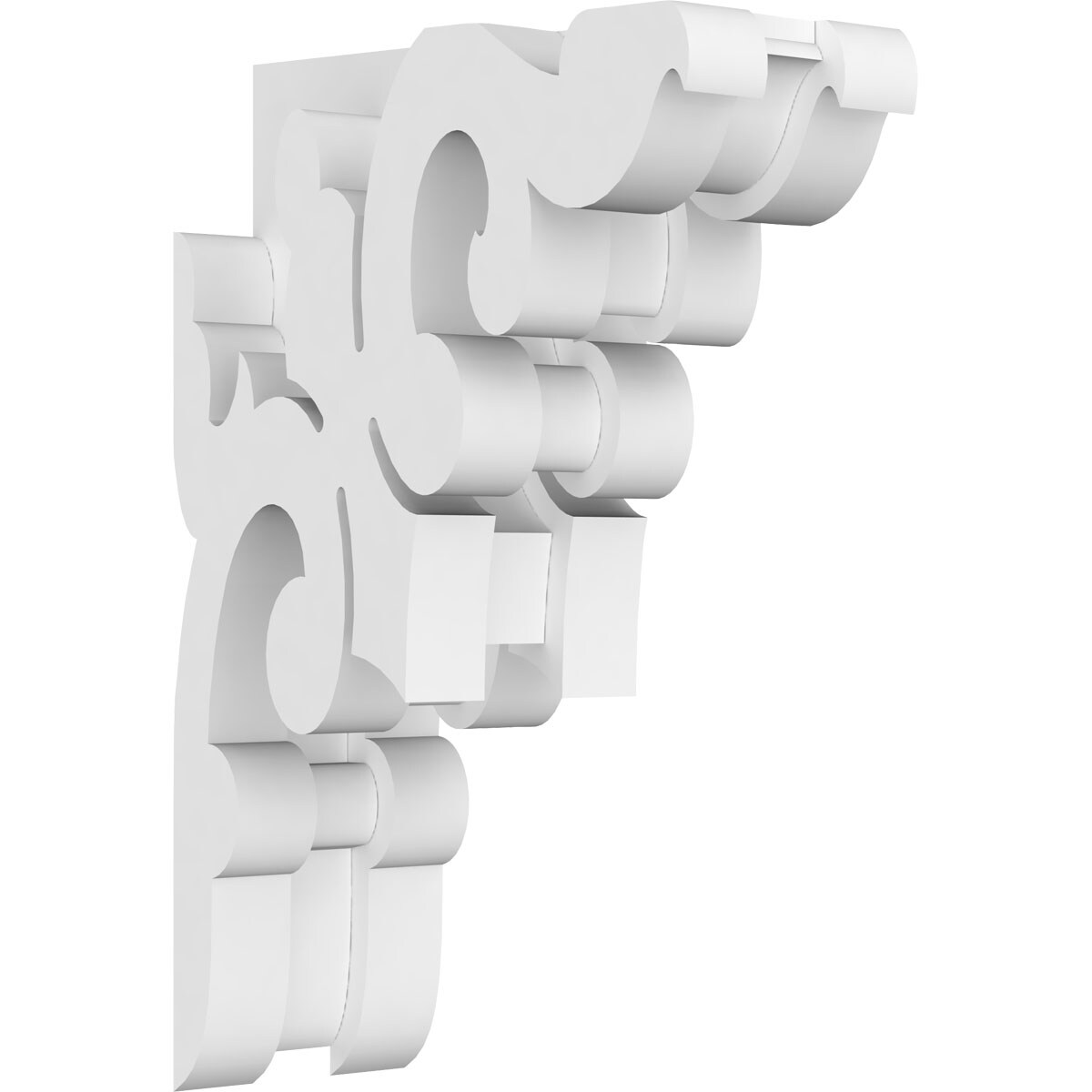 Ekena Millwork CORP01X04X06MI 1.875-in x 4-in x 6-in Milton Unfinished White PVC Paintable Corbel