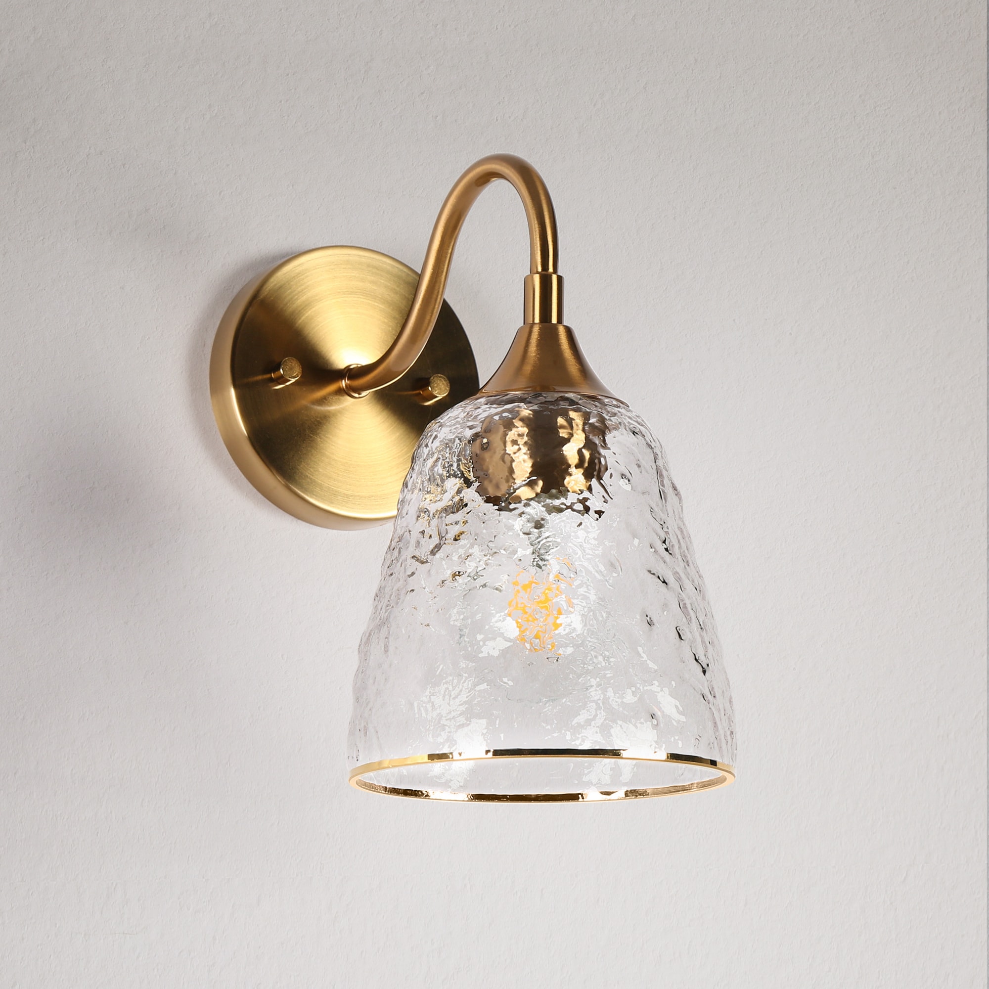 Lnc Dolohovstrout 5.9-in W 1-light Polished Gold Modern Contemporary 