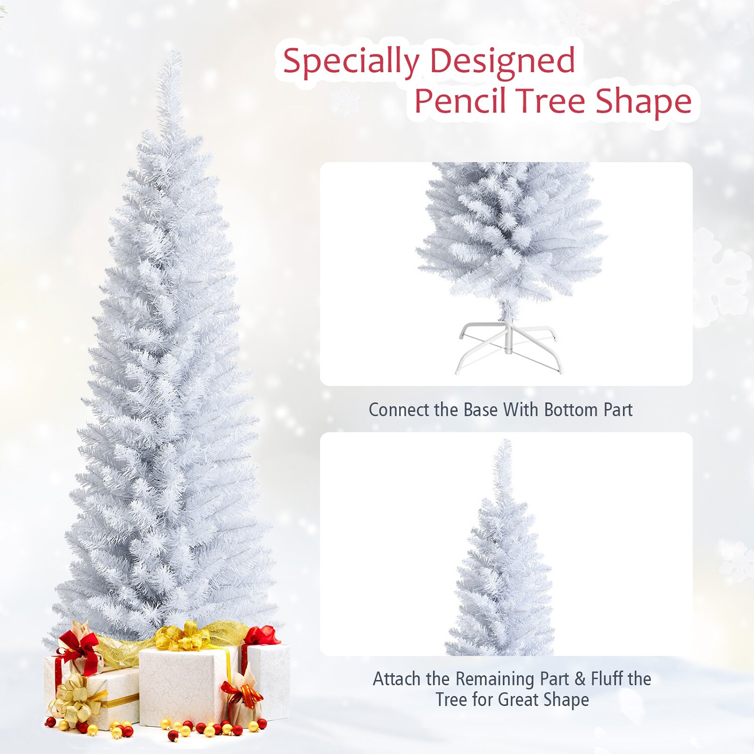 WELLFOR HYG23610 Artificial-Christmas-Trees - View #2