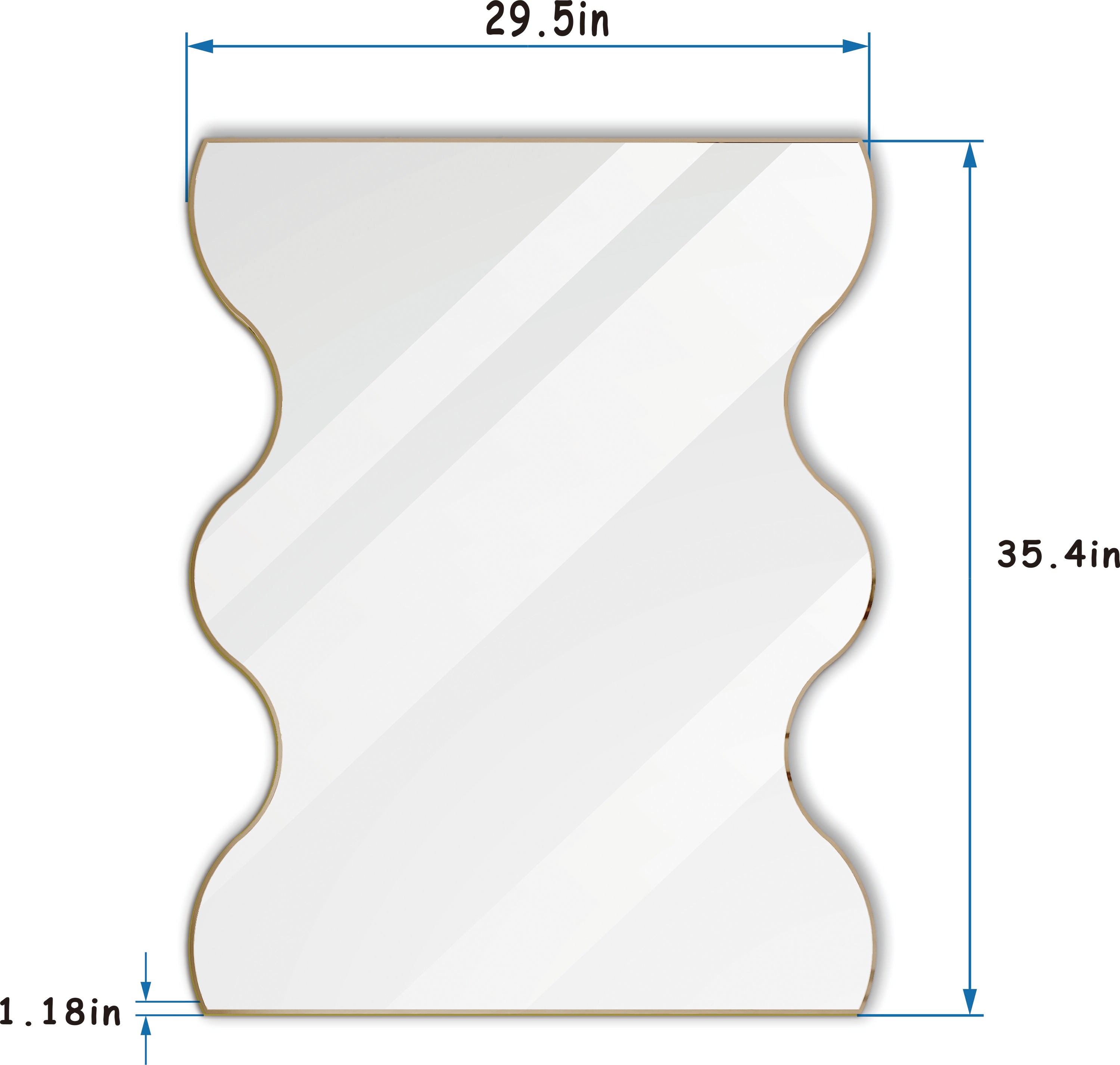 AAZJ FS-MR3025BG Framed-Bath-Mirrors - View #4