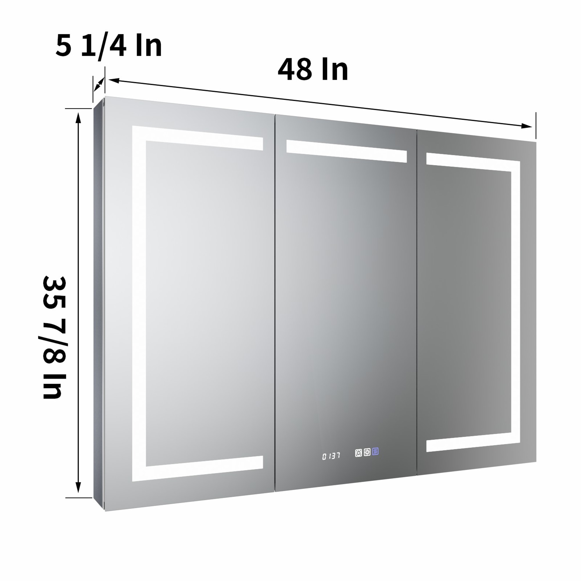 ExBrite 2026V3LV3R1226WD Bathroom-Medicine-Cabinets - View #3