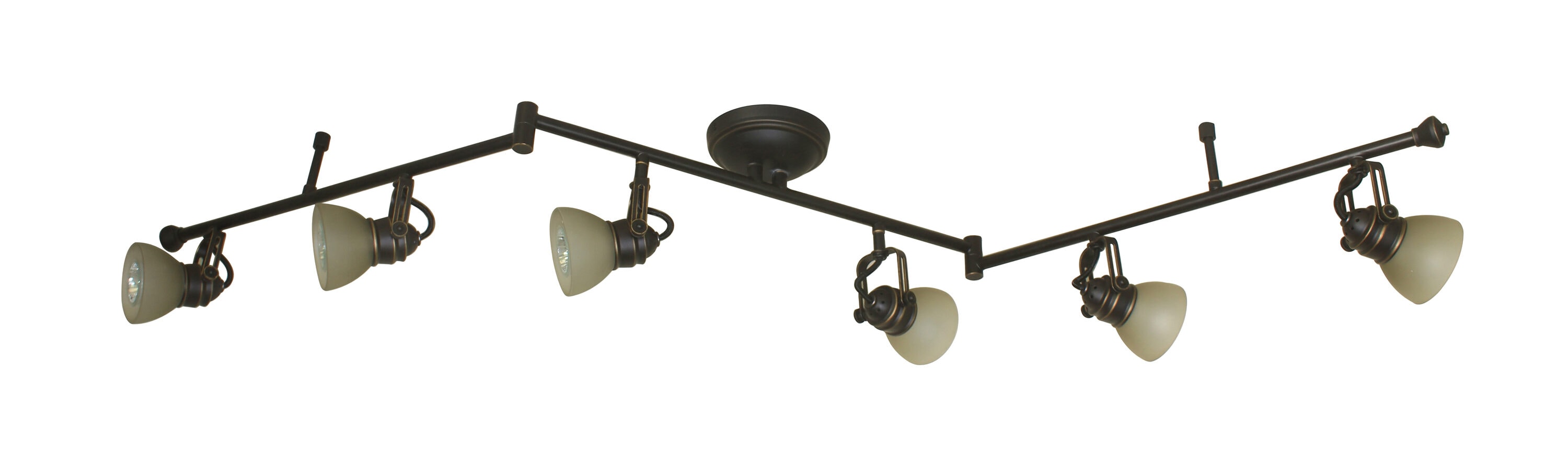 allen + roth 18302-000 Tucana 60-in 6-Light Bronze dimmable Gu10 Pin Base Traditional Track Bar