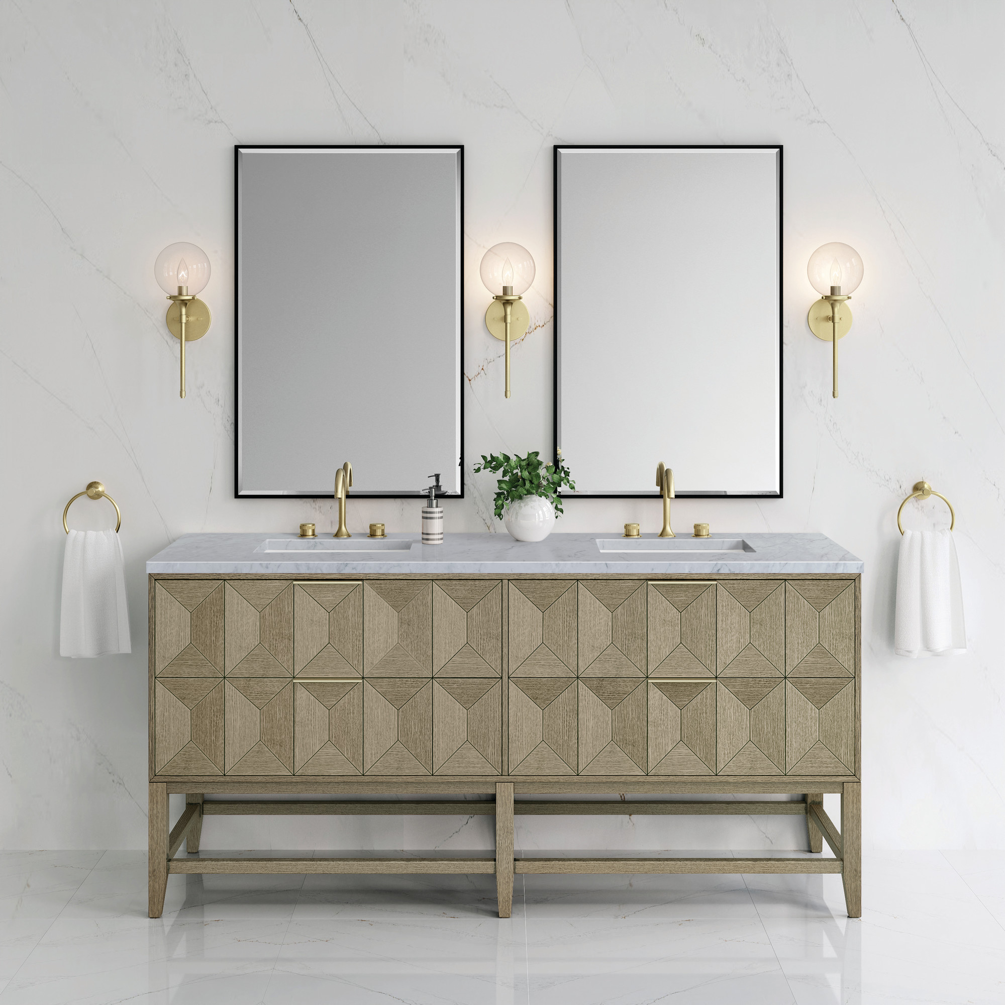 James Martin Vanities D100-V72-PBO-3CAR Bath-Vanity-Combo - View #3