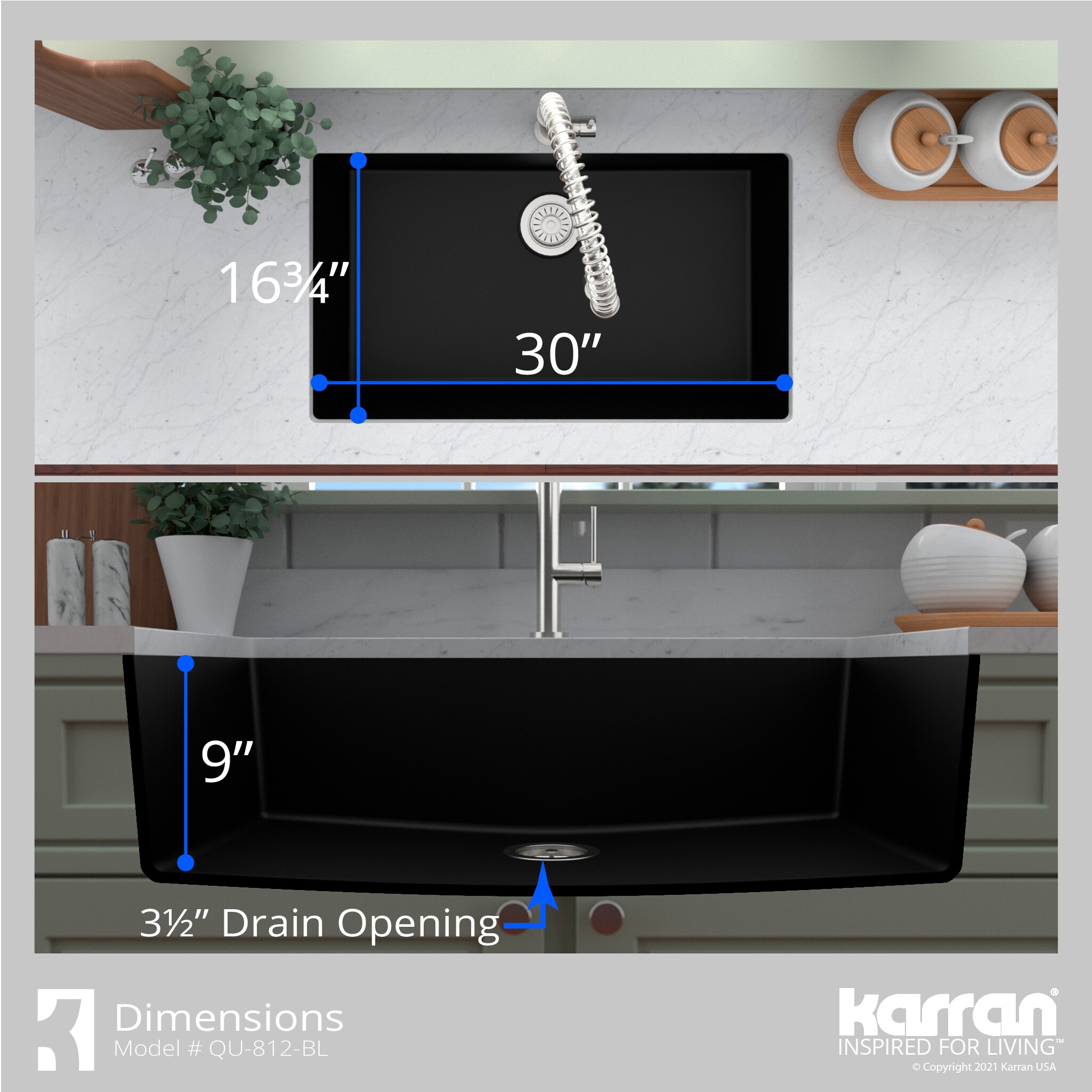 Karran QU-812-BL-PK1 Kitchen-Sinks - View #8