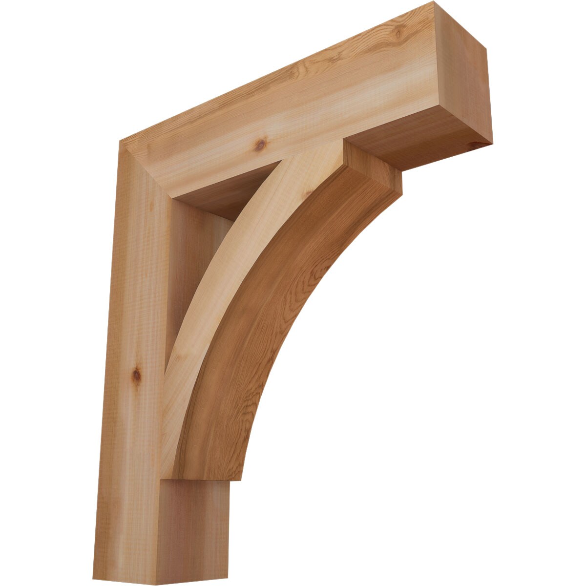Ekena Millwork BKT06X26X30THR05SWR Thorton block smooth 5-1/2-in x 26-in x 30-in Western red cedar Brown Wood Standard bracket