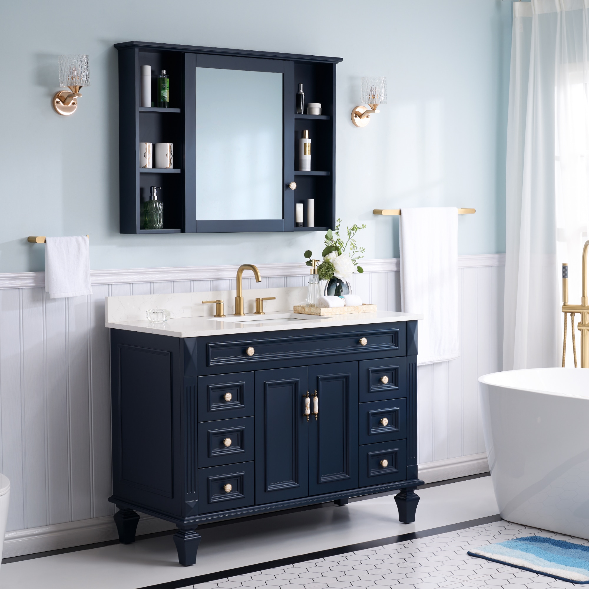 WELLFOR MED42YS1NB Bathroom-Medicine-Cabinets - View #12
