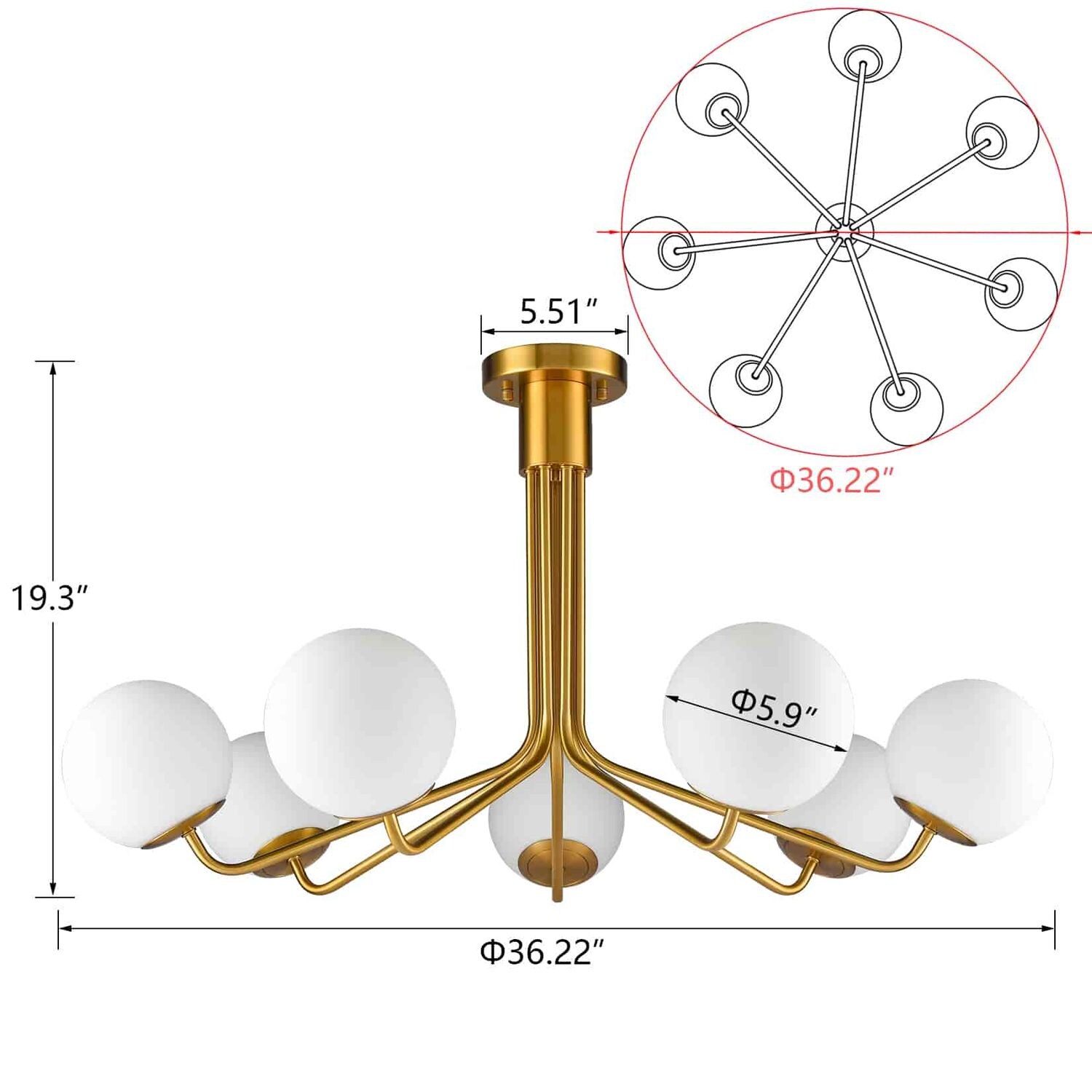 Claxy XT-B7224-7CU-J flushmounts - View #8