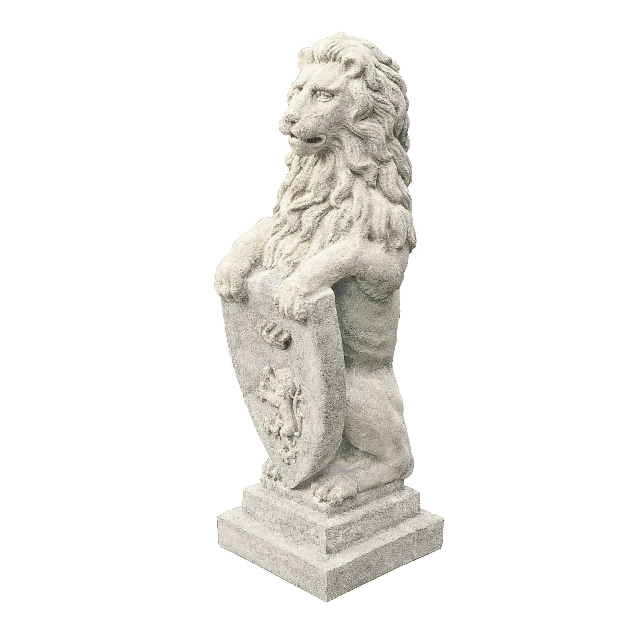 Design Toscano NG30842 31.5-Inches H x 12-Inches W Off-white Lion Garden Statue