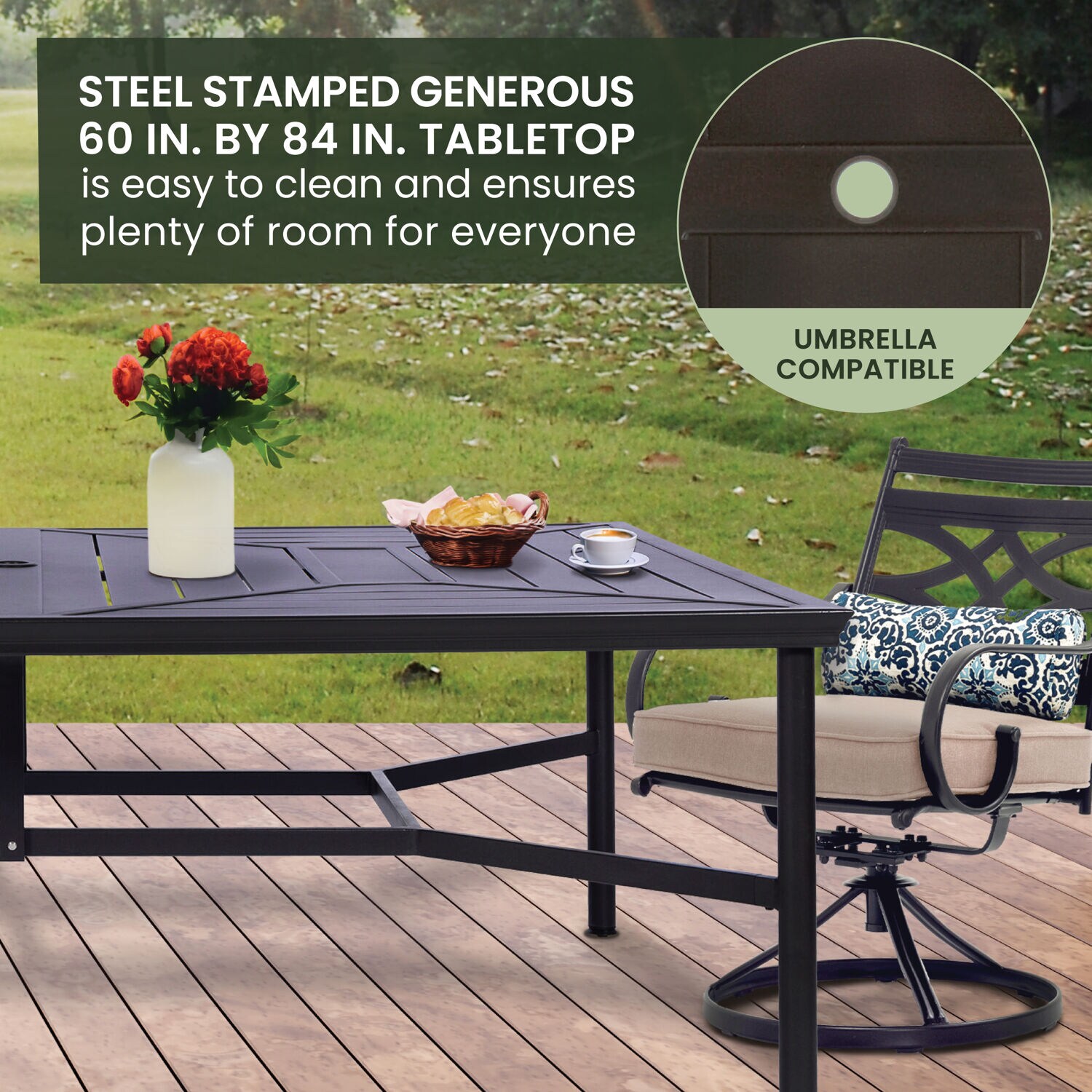 Hanover MCLRDN11PCSW10-TAN Patio-Dining-Sets - View #7