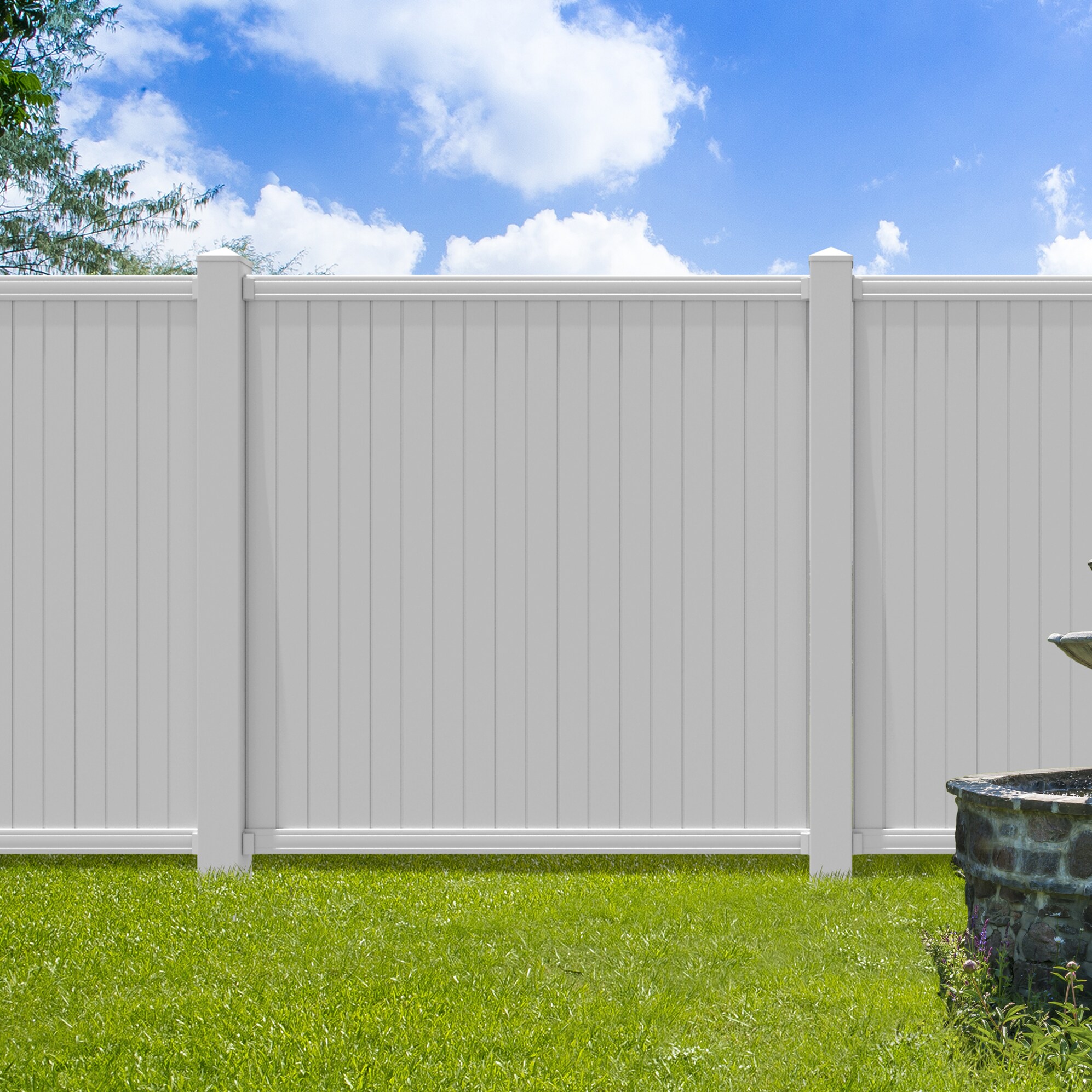 Outdoor Essentials Picketlock 8 Ft H X 5 In W White Vinyl Blank Fence Post In The Vinyl Fencing