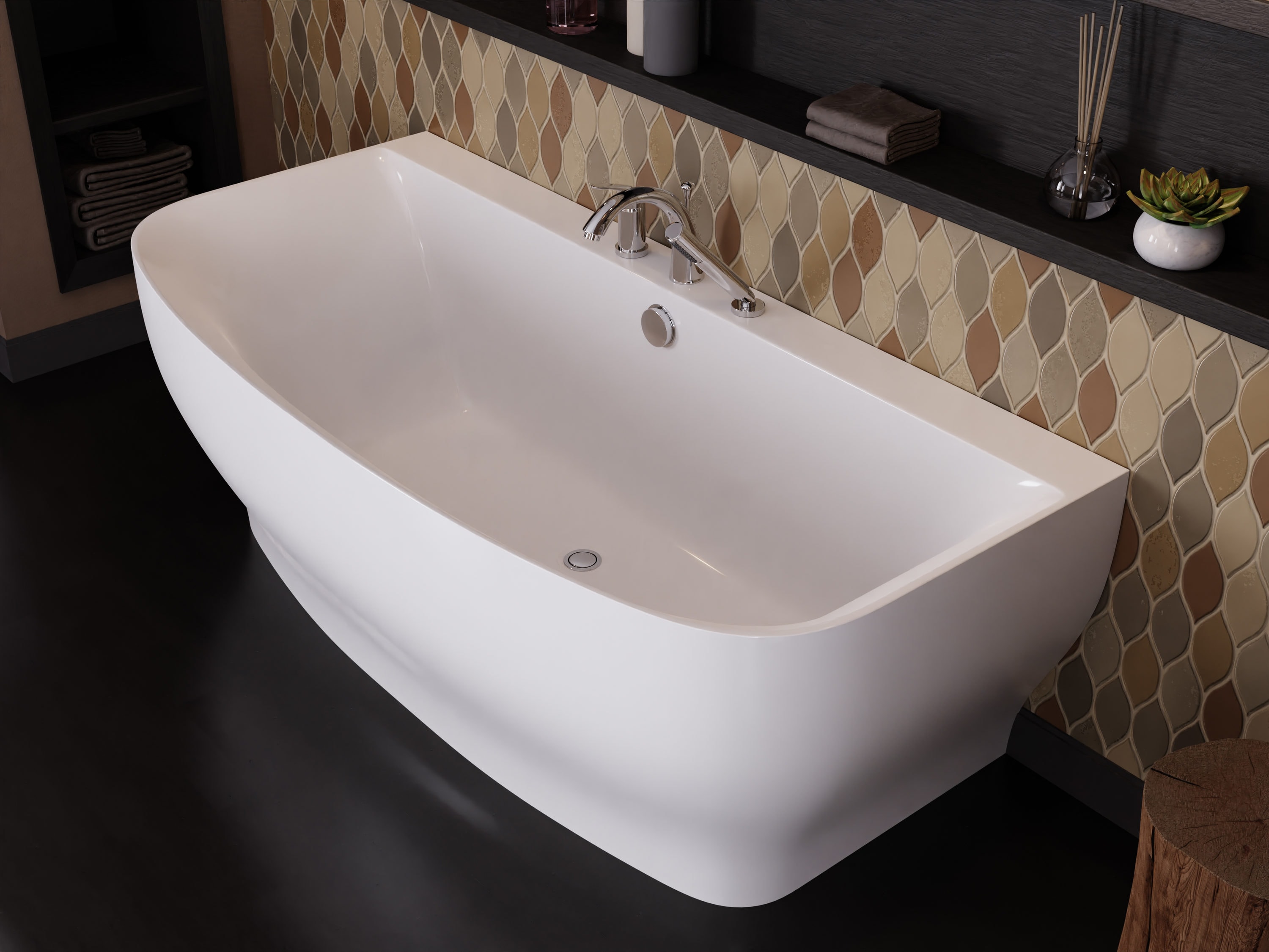 2753FLWR - Anzzi Right Drain Fully Loaded Walk-In Bathtub with Air Jets and Whirlpool Massage Jets Hot Tub | Quick Fill Waterfall Tub Filler with 6