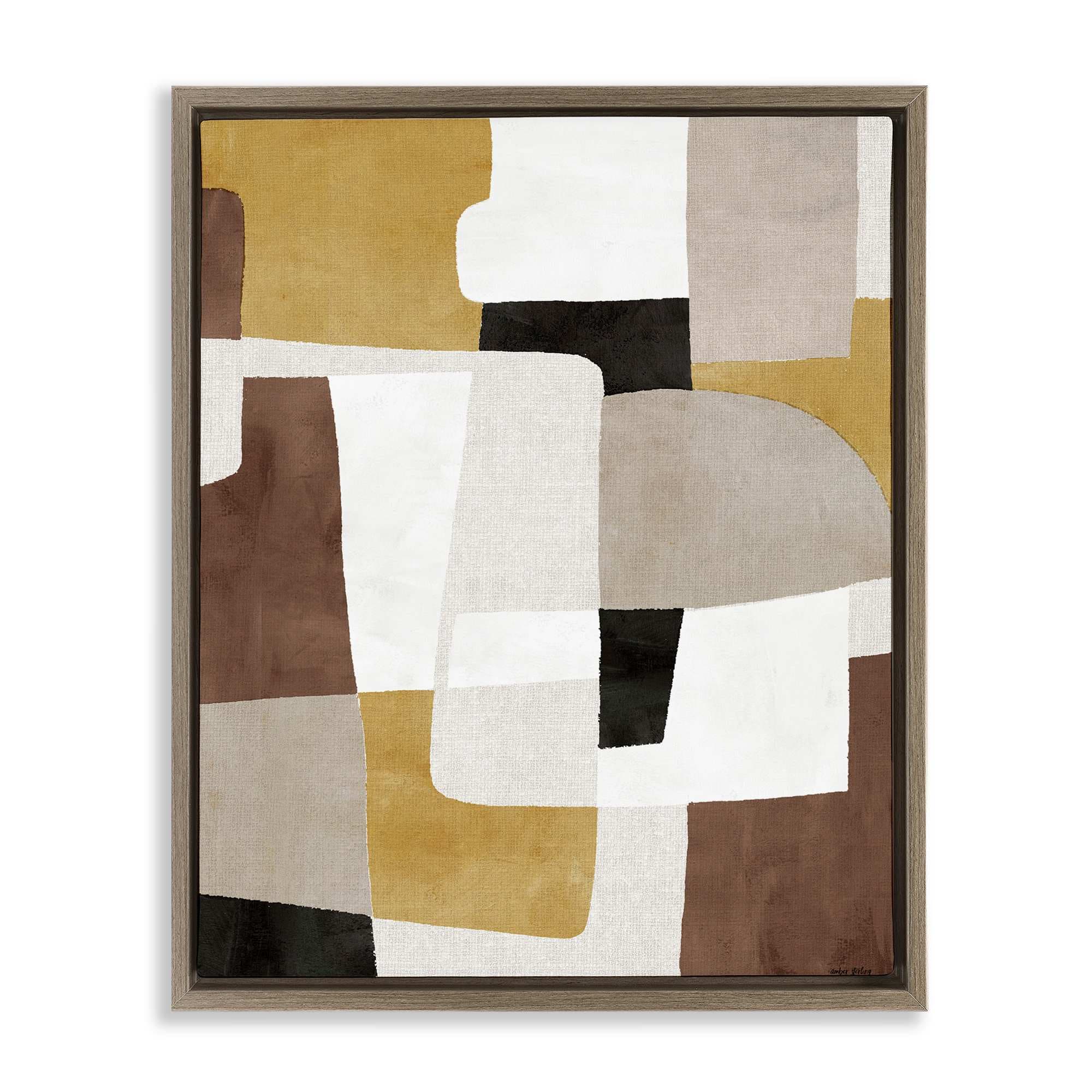 Stupell Industries BT-587-FFE-16X20 Funky Boho Geometric Shapes Floating Frame design by Amber Sterling