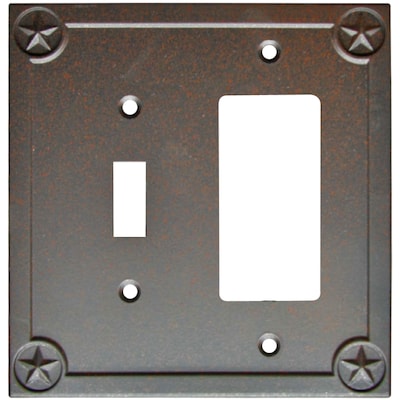 Texas Star Style Selections Quad Decorator Wall Outlet/Switch Cover Plate Metal