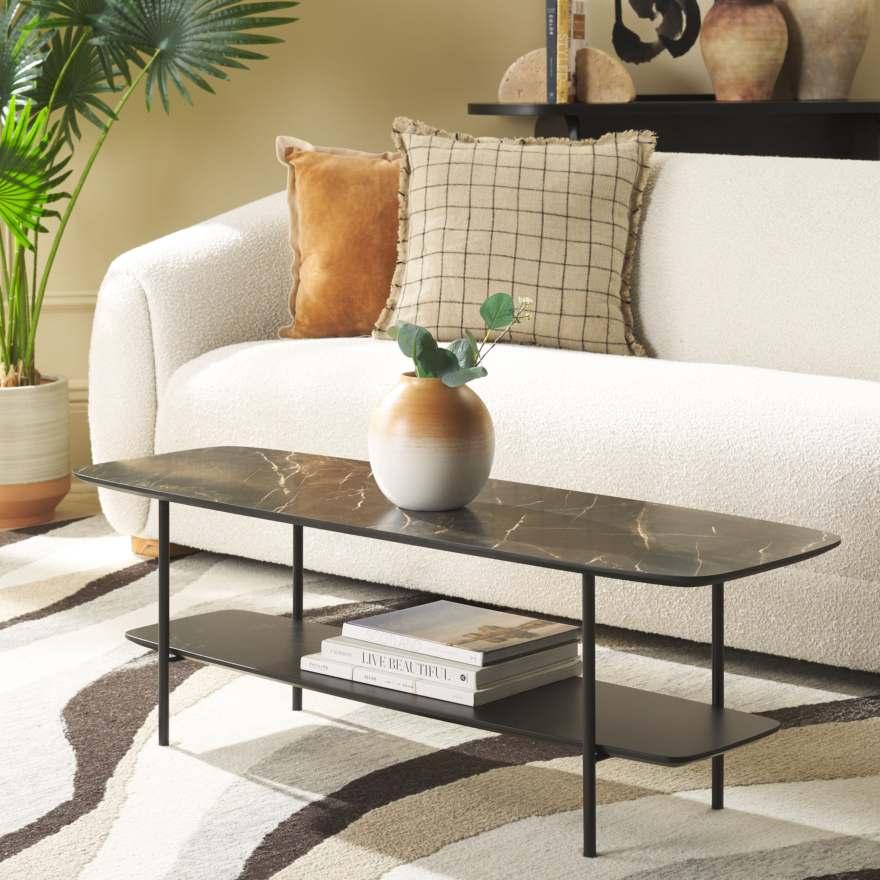 Safavieh COF4220A Powder Coating MDF Modern Coffee Table with Storage