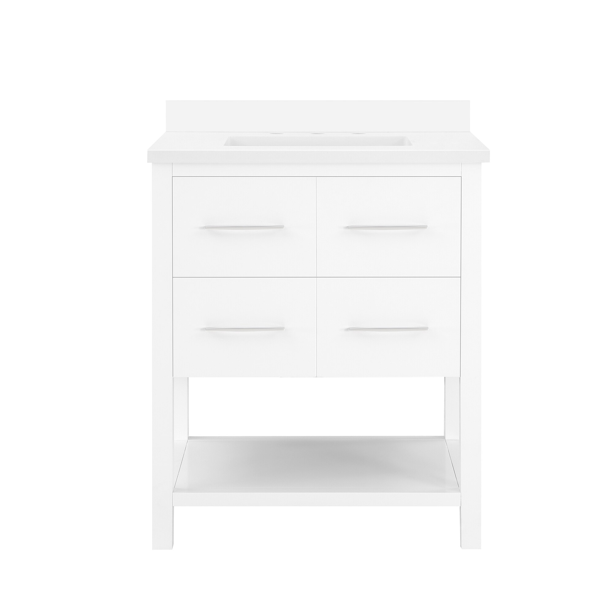 Origin 21 Sanford 30in White Undermount Single Sink Bathroom Vanity