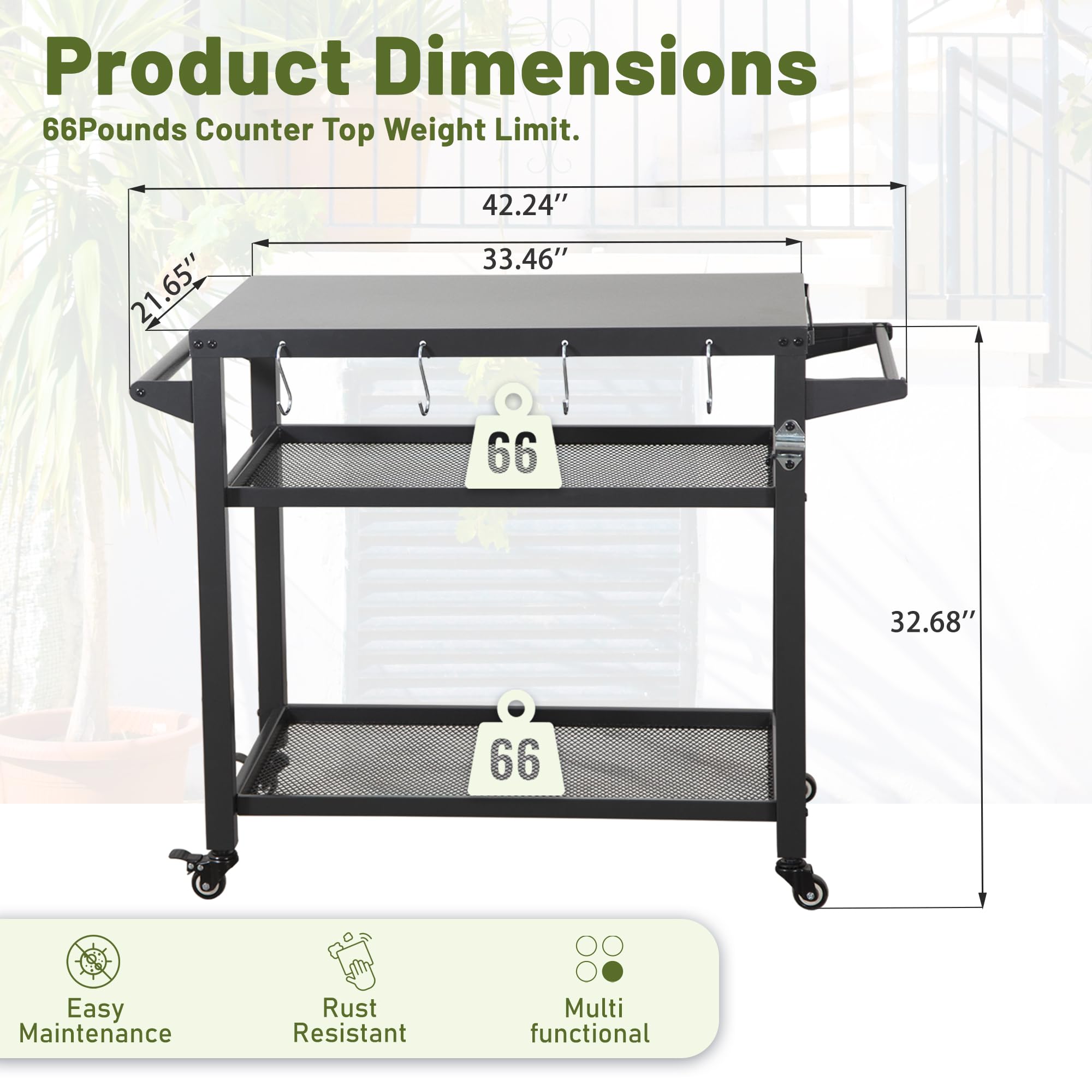 Siavonce XHP170284 Grill-Carts-Grill-Stands - View #3