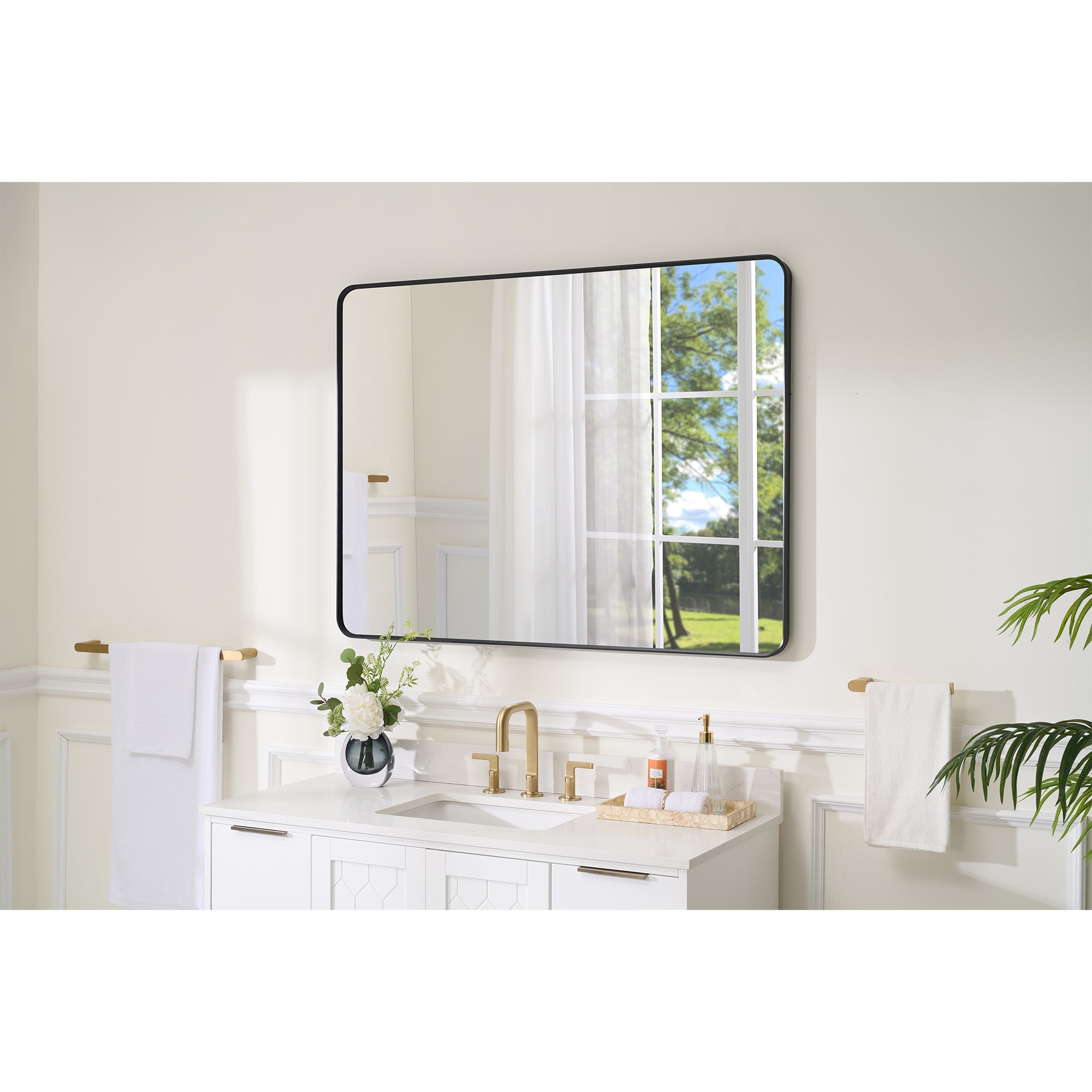 WELLFOR F1MR4836MB Framed-Bath-Mirrors - View #3