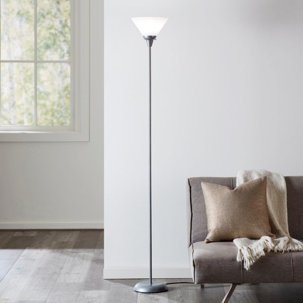 Gold Floor Lamp for Bedroom, Living Room, Dimmable Floor Lamps with Crystal, 78” Tall