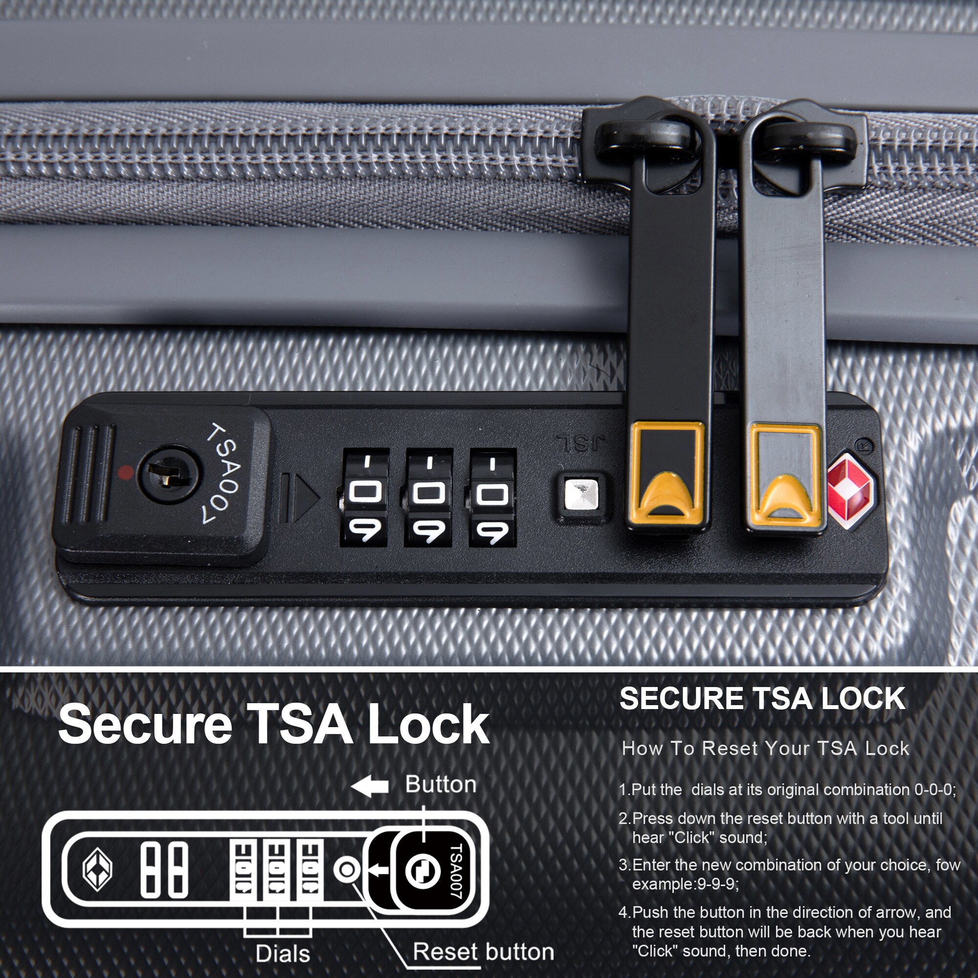 SINOFURN SYD9400016BK Luggage-And-Luggage-Sets - View #5