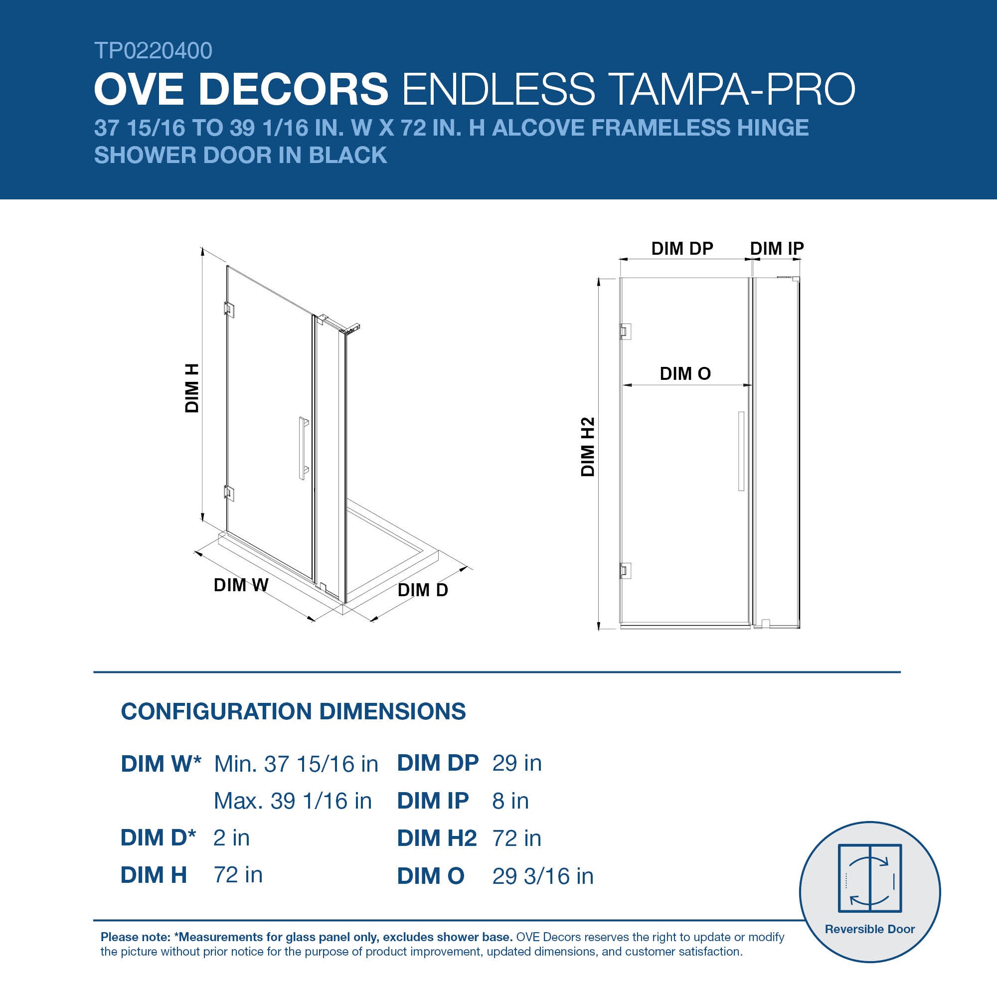 OVE Decors 828796053242 Shower-Doors - View #2