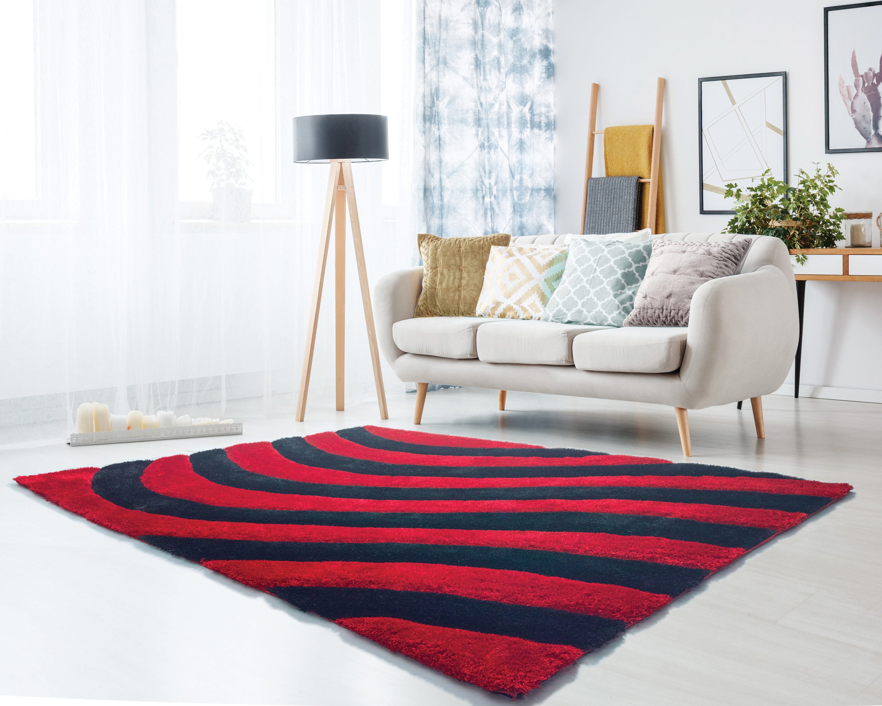 United Weavers Of America 2100 21630 912 Finesse 8 x 11 (ft) Polyester Red Rectangular Indoor Geometric Area rug