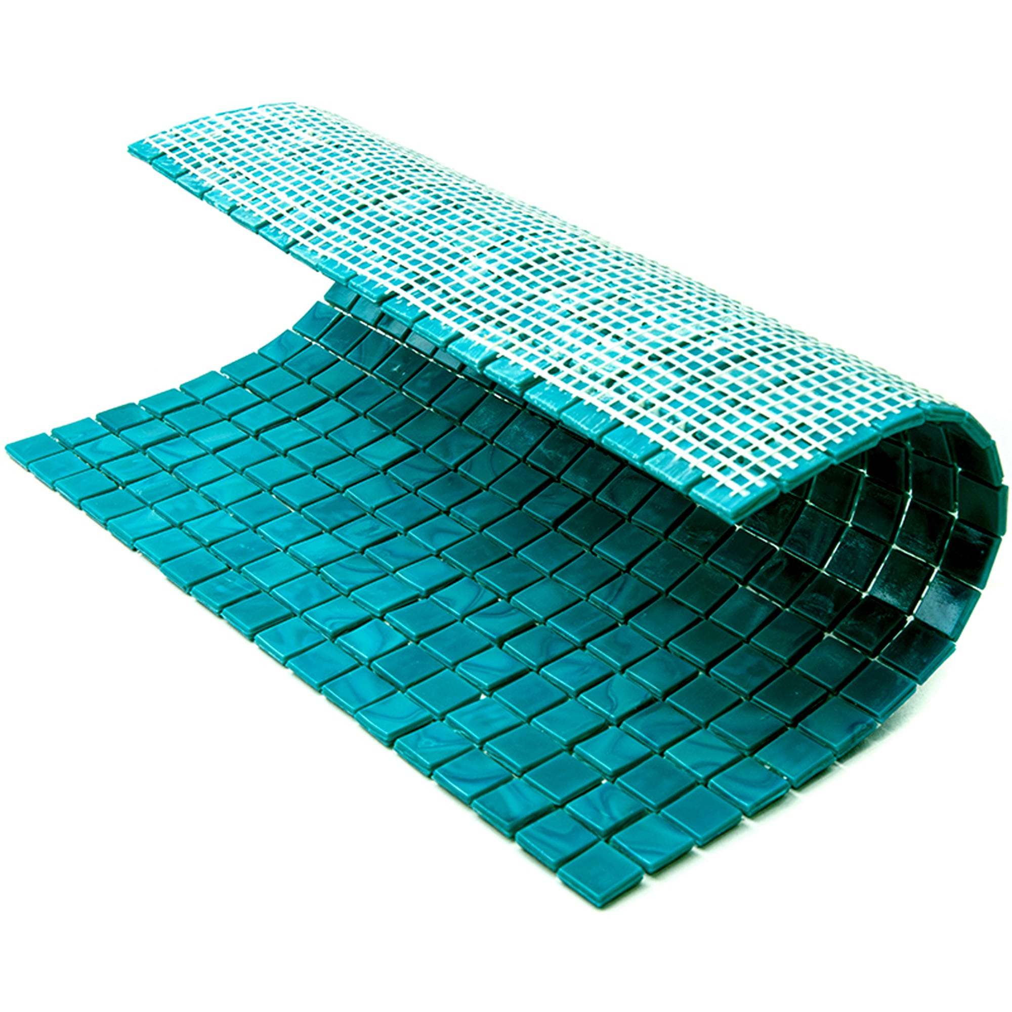Turquoise Blue Iridescent Glass Mosaic Tile for Walls and Floors
