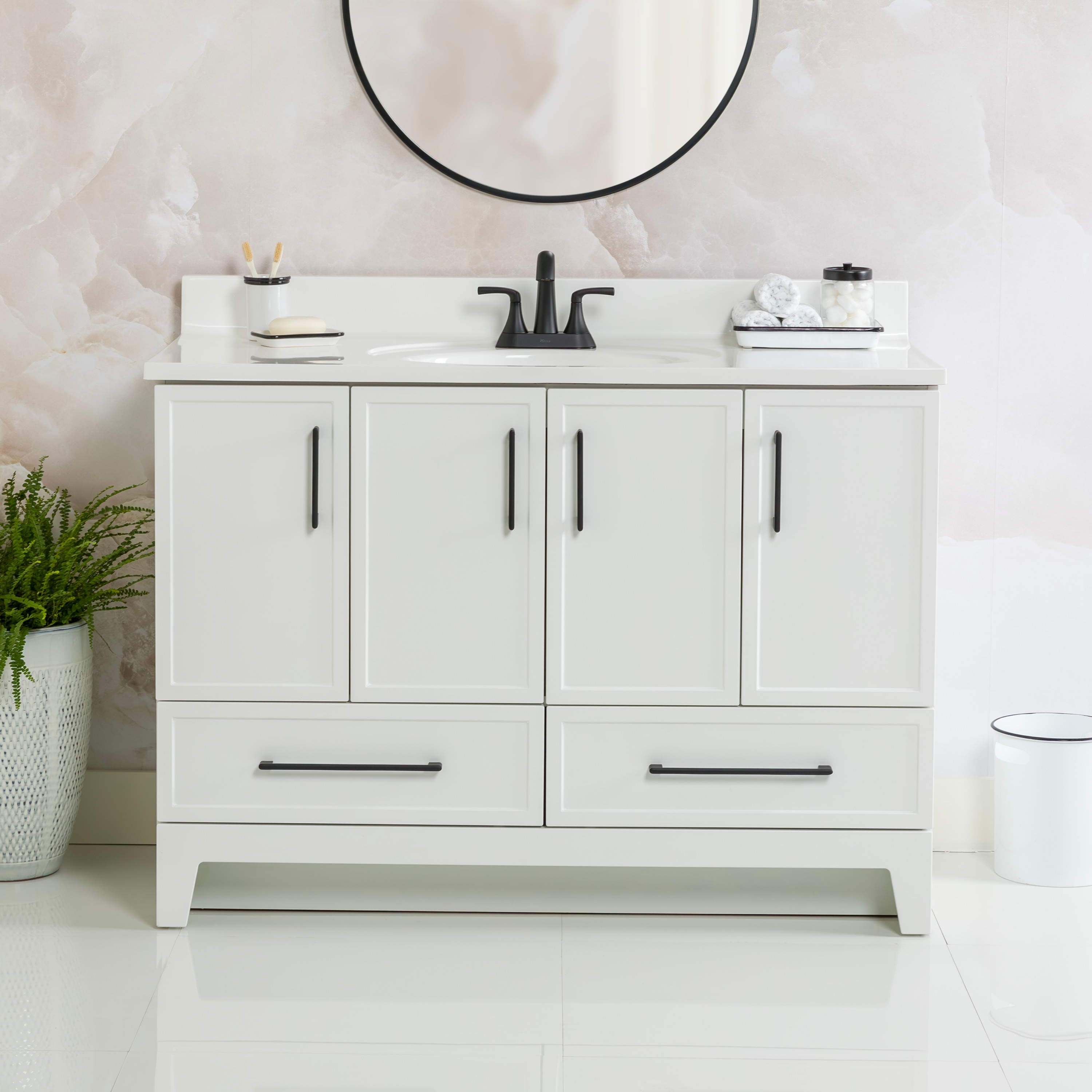 Style Selections ME48P1-WH vanities - View #2