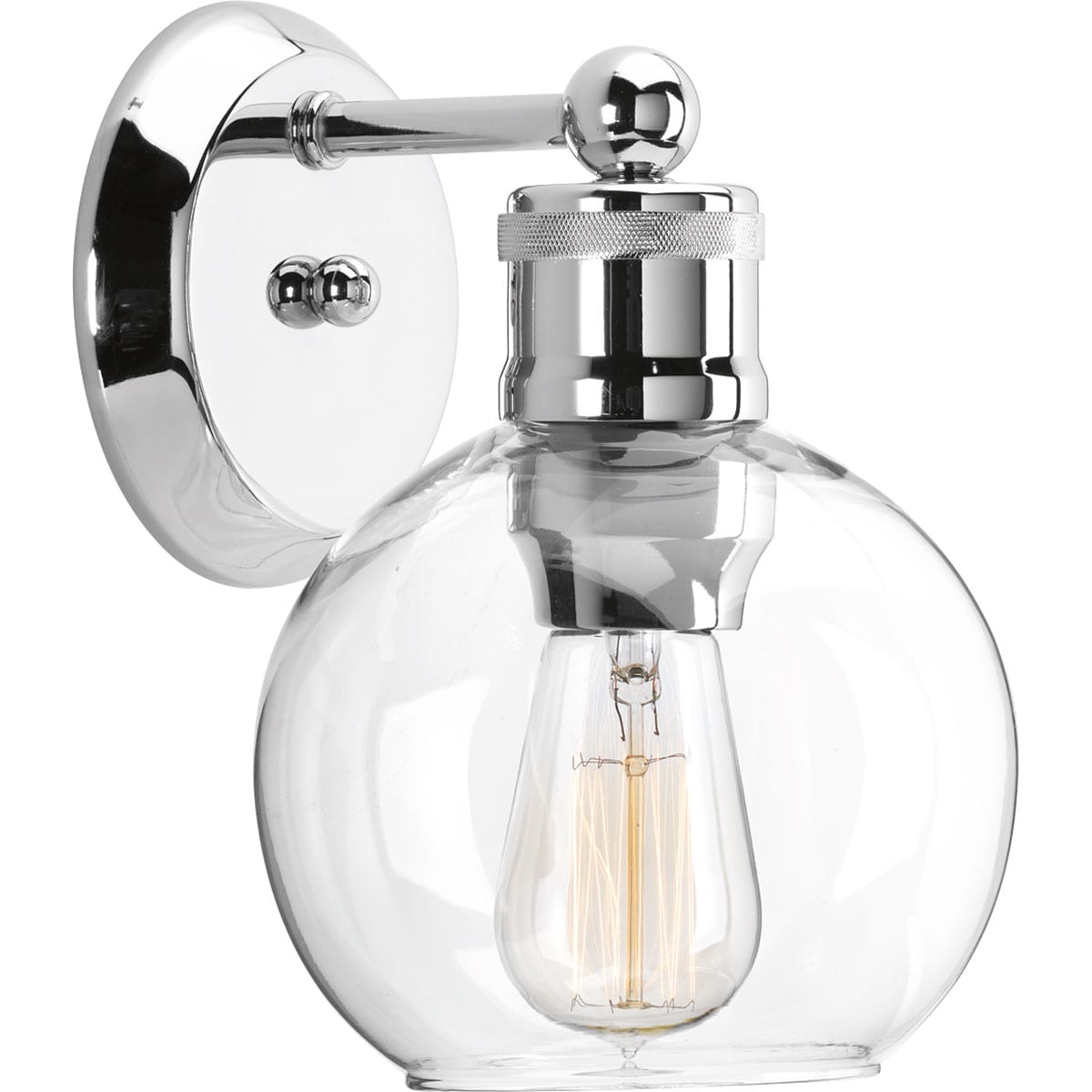 Progress Lighting P300049-104 Hansford 6.5-in 1 -Light Polished Nickel Farmhouse Vanity light