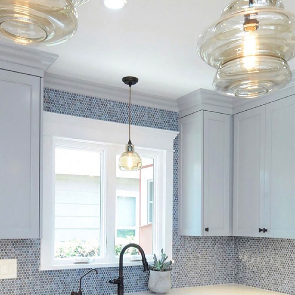 12" x 12" Mixed Gray Glass Penny Round Mosaic Tile