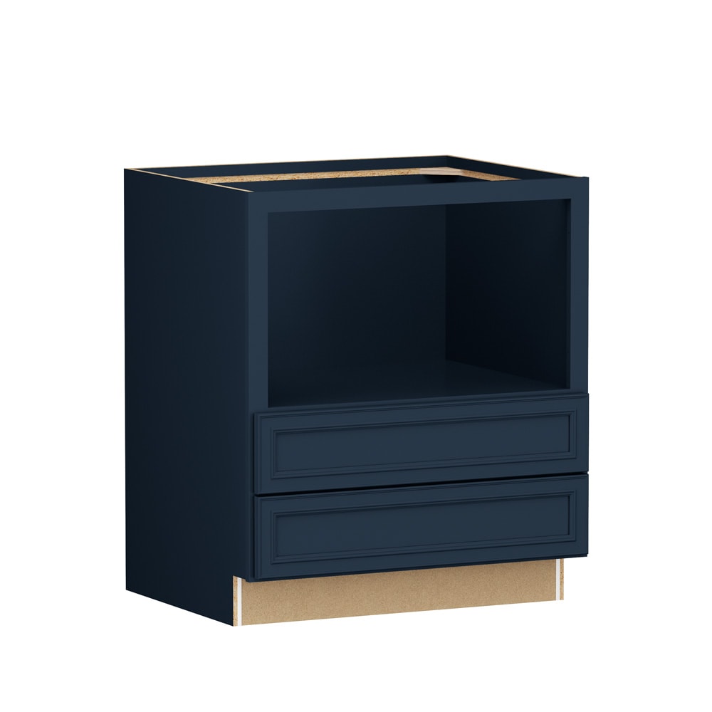 Shenandoah Irvington 30-in W x 34.5-in H x 24-in D Navy Painted Microwave Base Fully Assembled Cabinet Recessed Panel Miter
