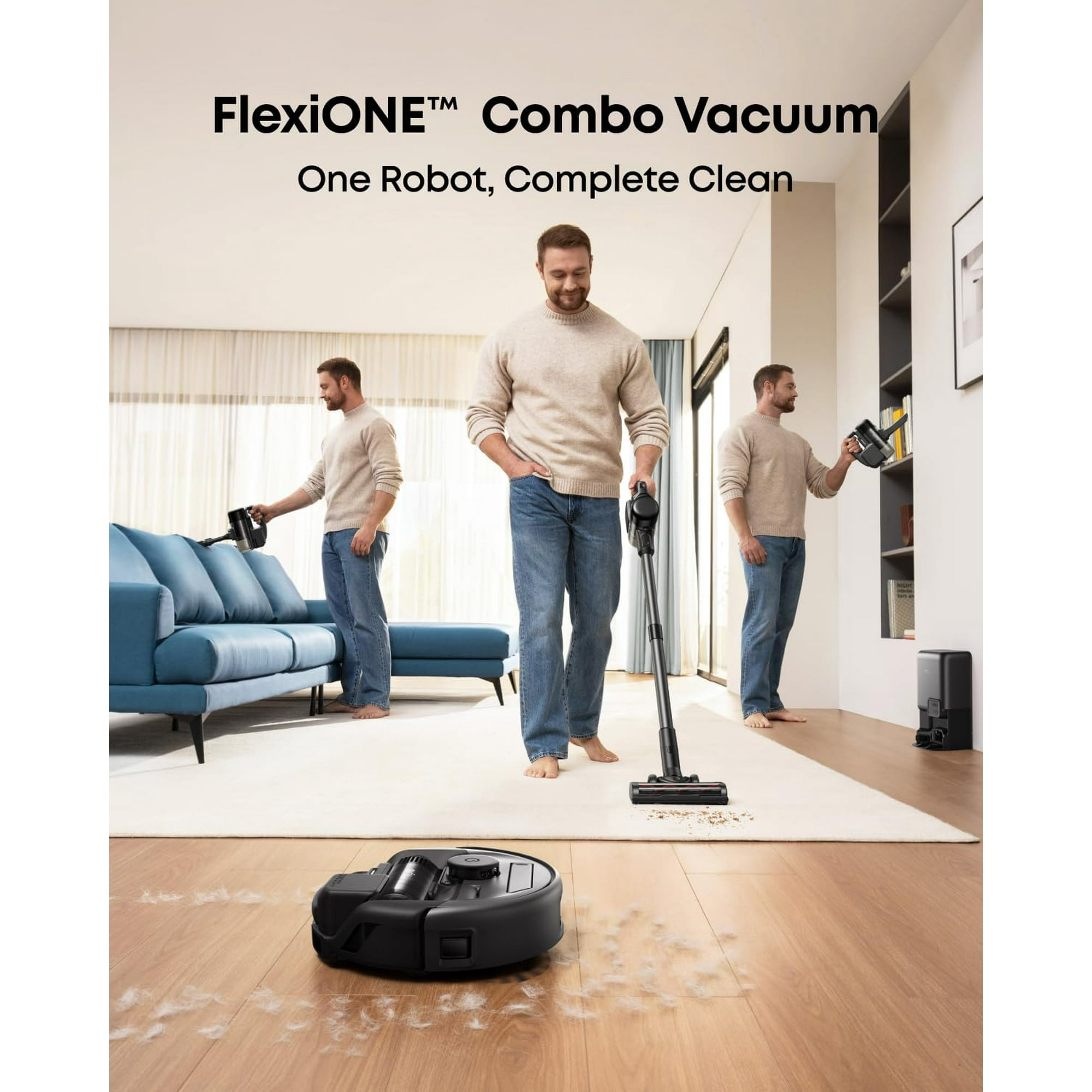 eufy Robot Vacuum 3 in 1 E20 with Versatile Stick and Handheld