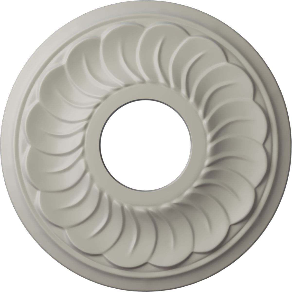 Ekena Millwork CM11BLPCF Blackthorn 11.75-in W x 11.75-in L Painted Pot Of Cream Polyurethane Whole Ceiling Medallion
