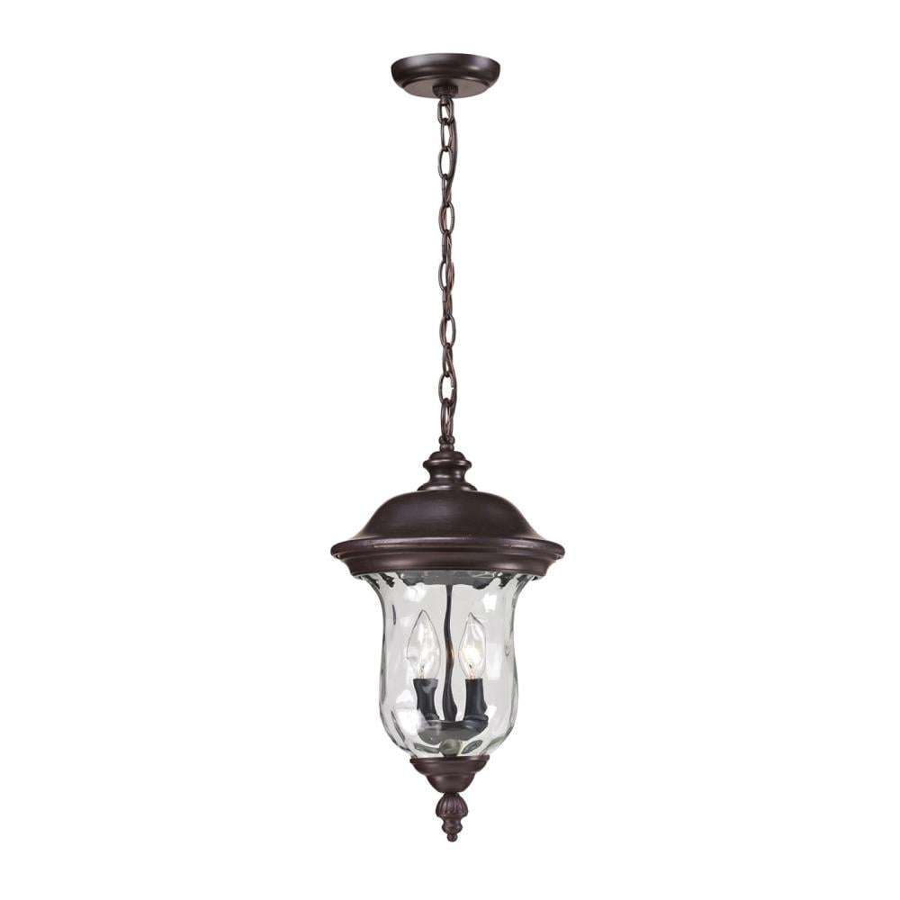 Z-Lite Armstrong 3-Light Bronze Traditional Lantern Medium Hanging ...