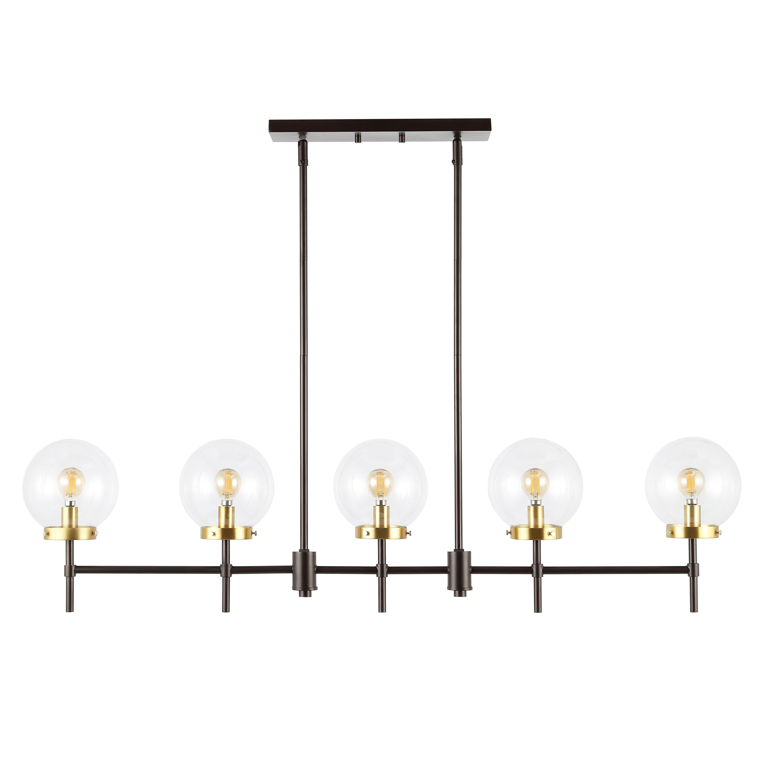 Mylah 5-Light Oil Rubbed Bronze Glass Globe Pendant
