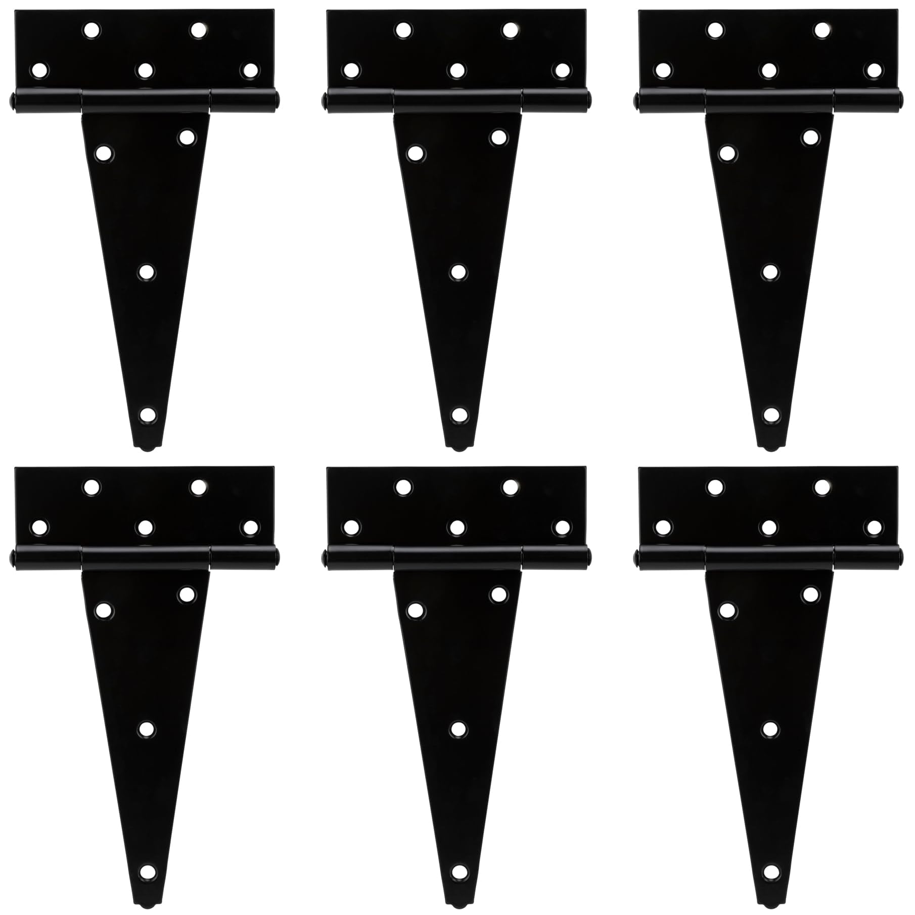 Aoibox  8 in Black T Strap Heavy Duty Shed Door Hinges with 270 Degree Rotation for Wood Gates and Barn Doors