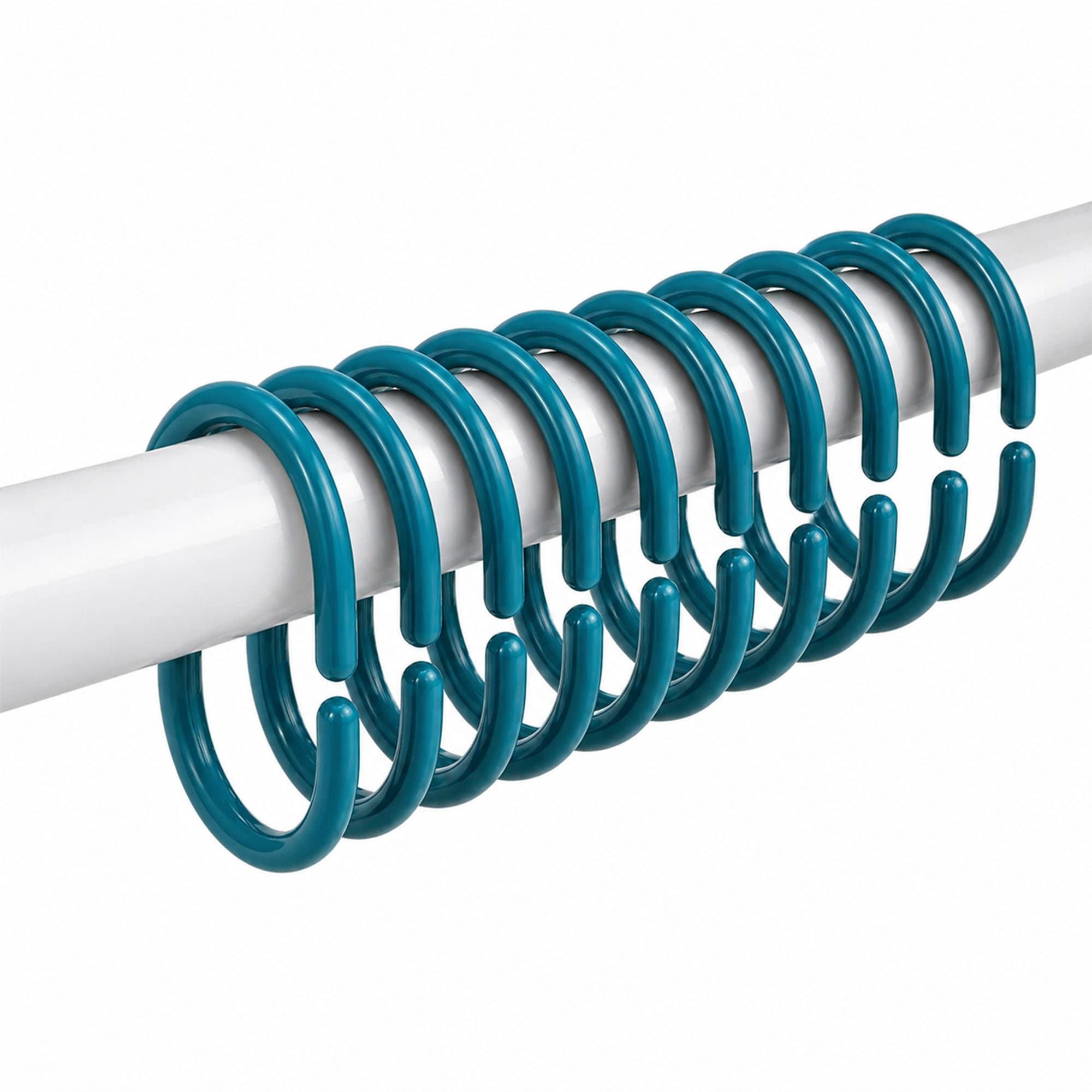 EVIDECO FRENCH HOME GOODS Blue Plastic Solid Rings (12-Pack)