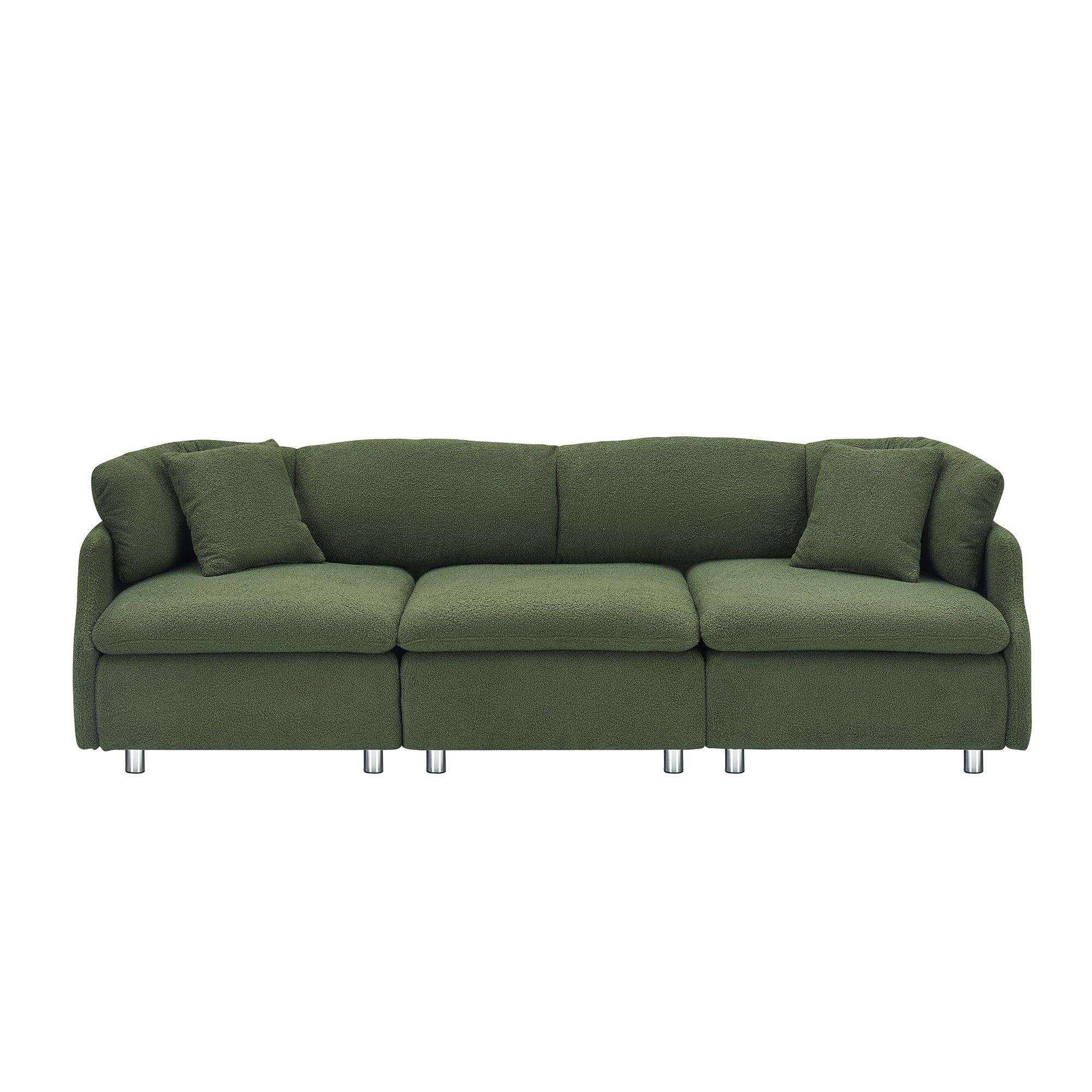 Bybafun YD2700139 95.3-in Modern Green Sofa