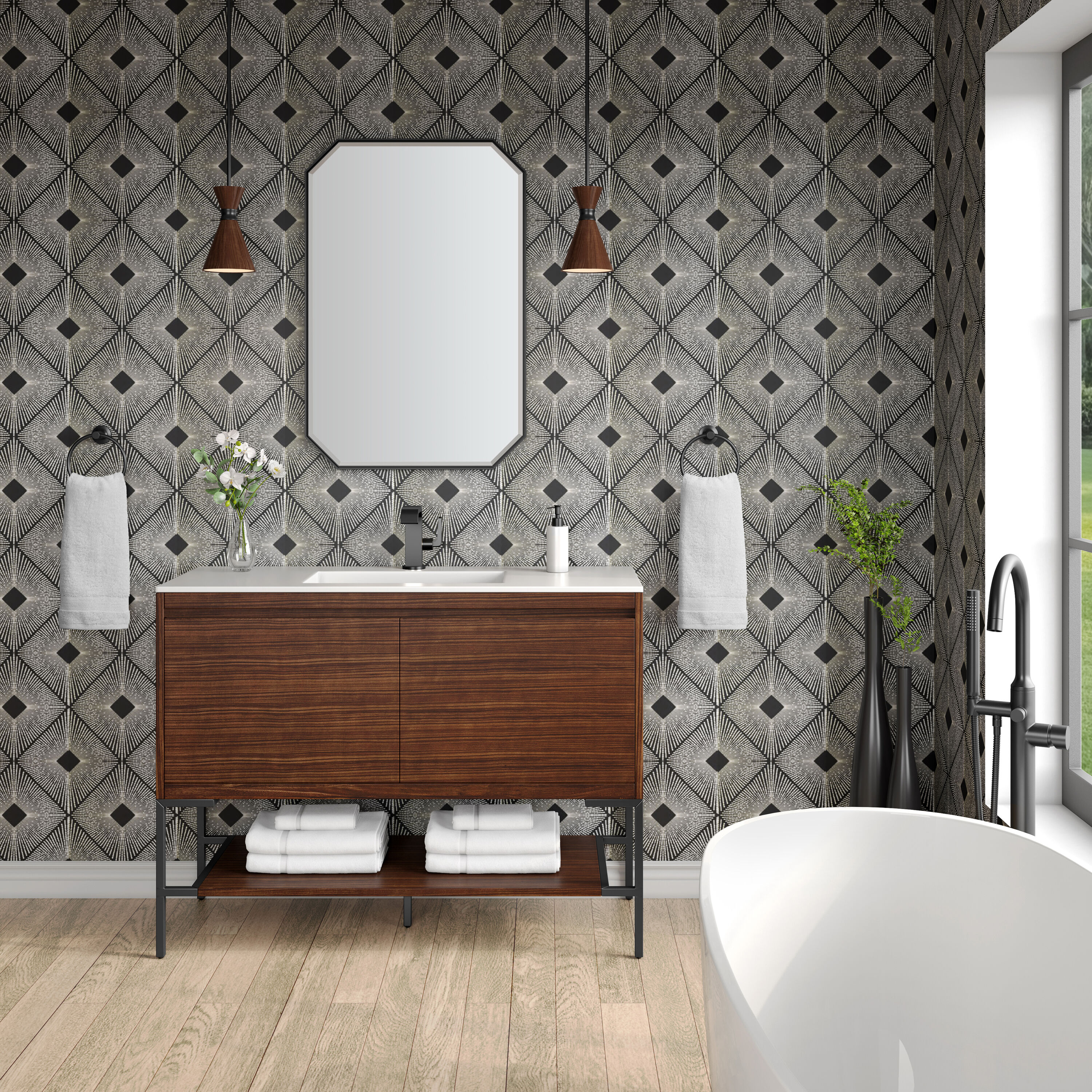 James Martin Vanities 805-V47.3-W-MB-GW Bath-Vanity-Combo - View #3