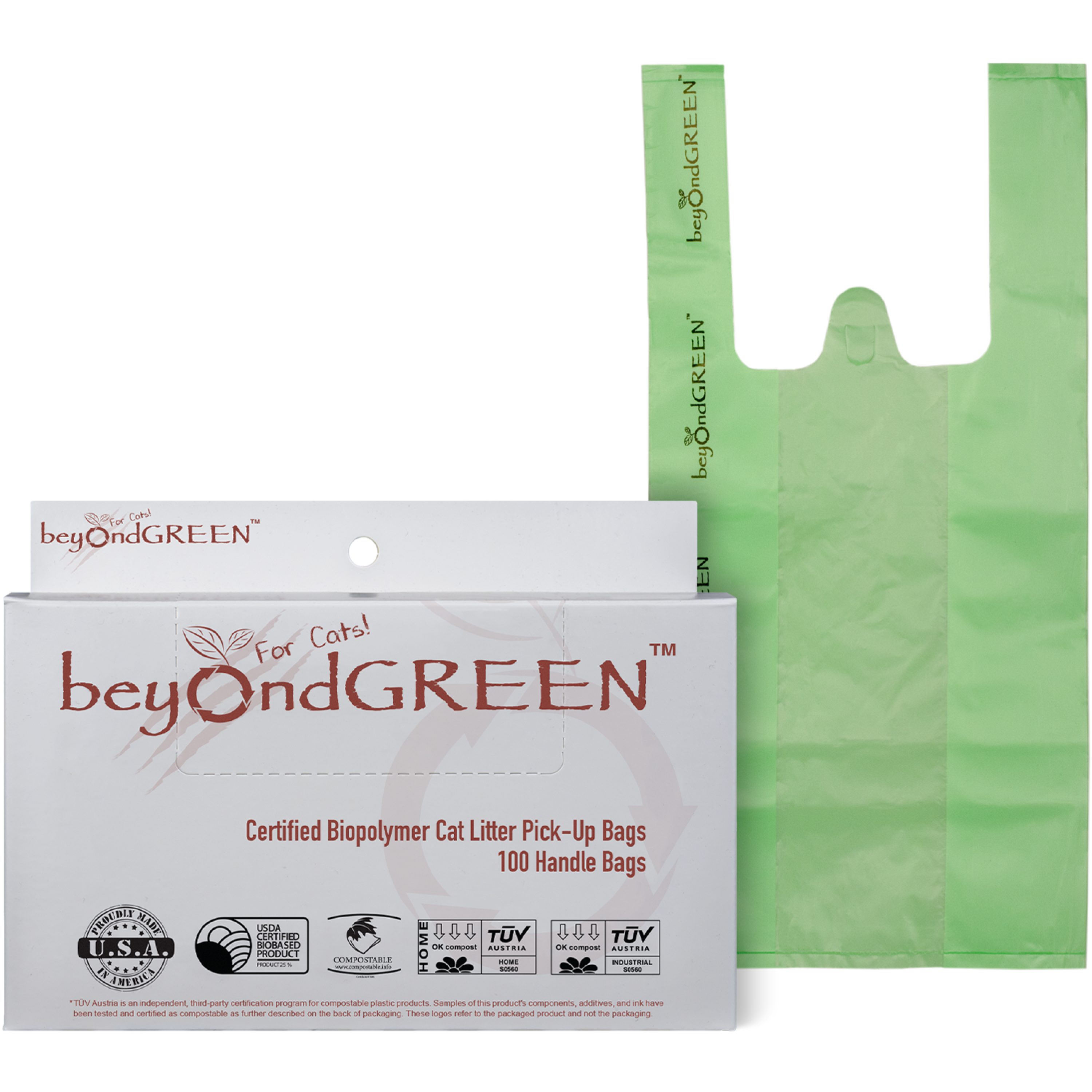 beyond GREEN 100-Pack Odor Blocking Plant-based Biopolymer Poop-Bag