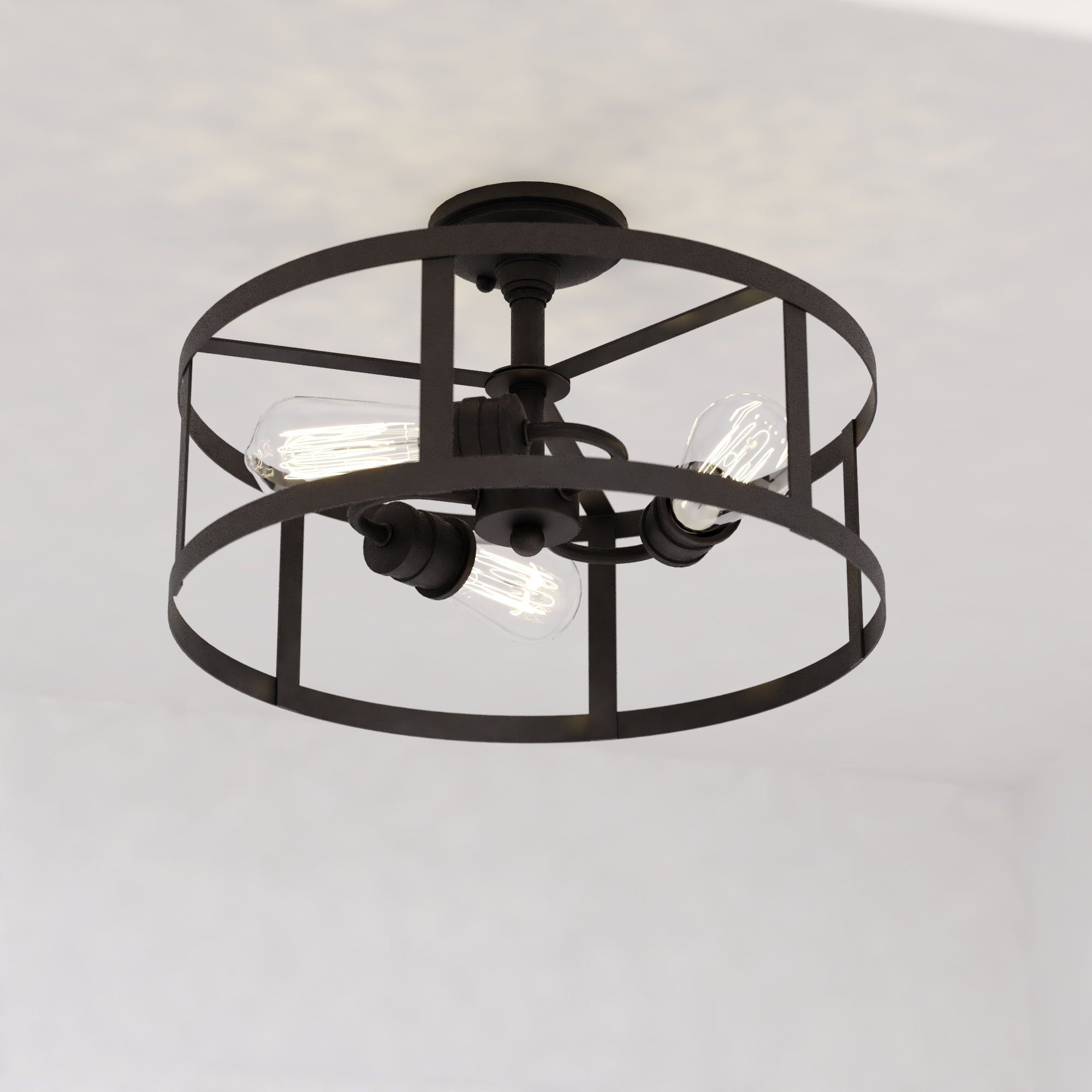 Cascadia C0266 Akron 3 -Light 15-in Oil rubbed Bronze Semi Flush Mount Light