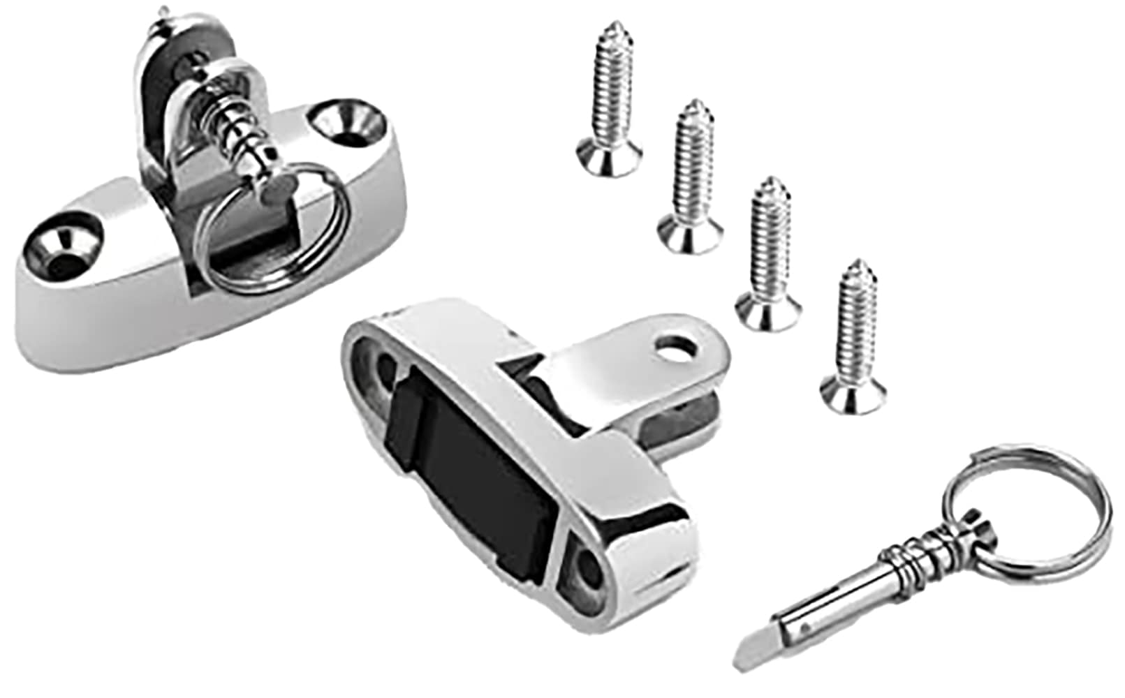 Etokfoks  bimini top swivel deck hinge side mount set pack of 2 316 stainless steel boat fitting hardware with removable pin pads screws
